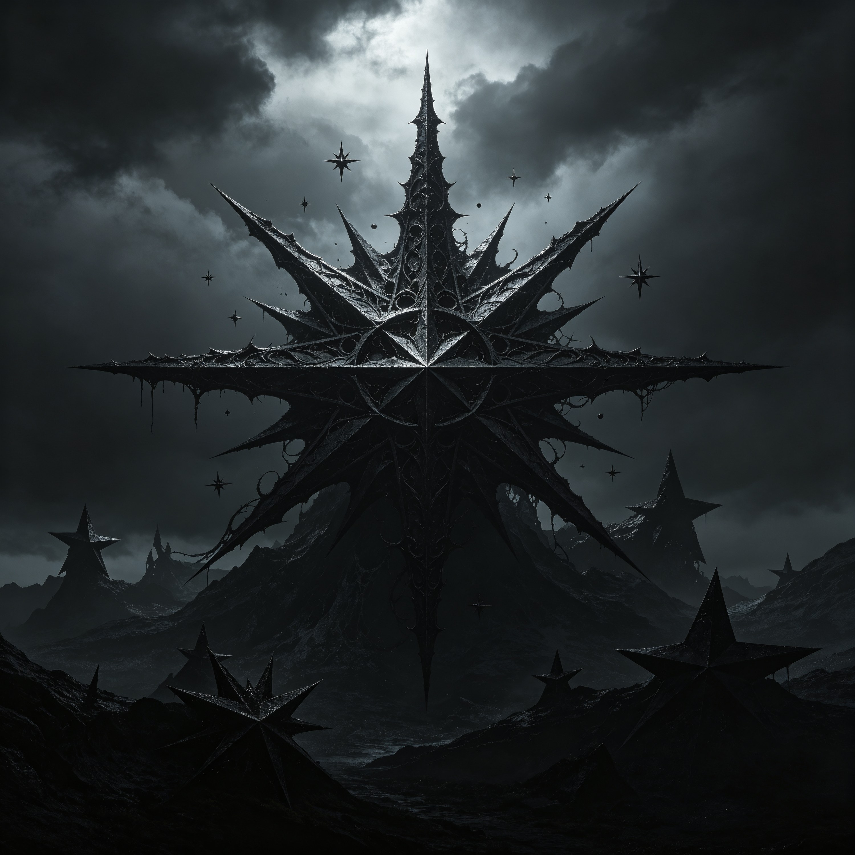 Dark Gothic Black Star