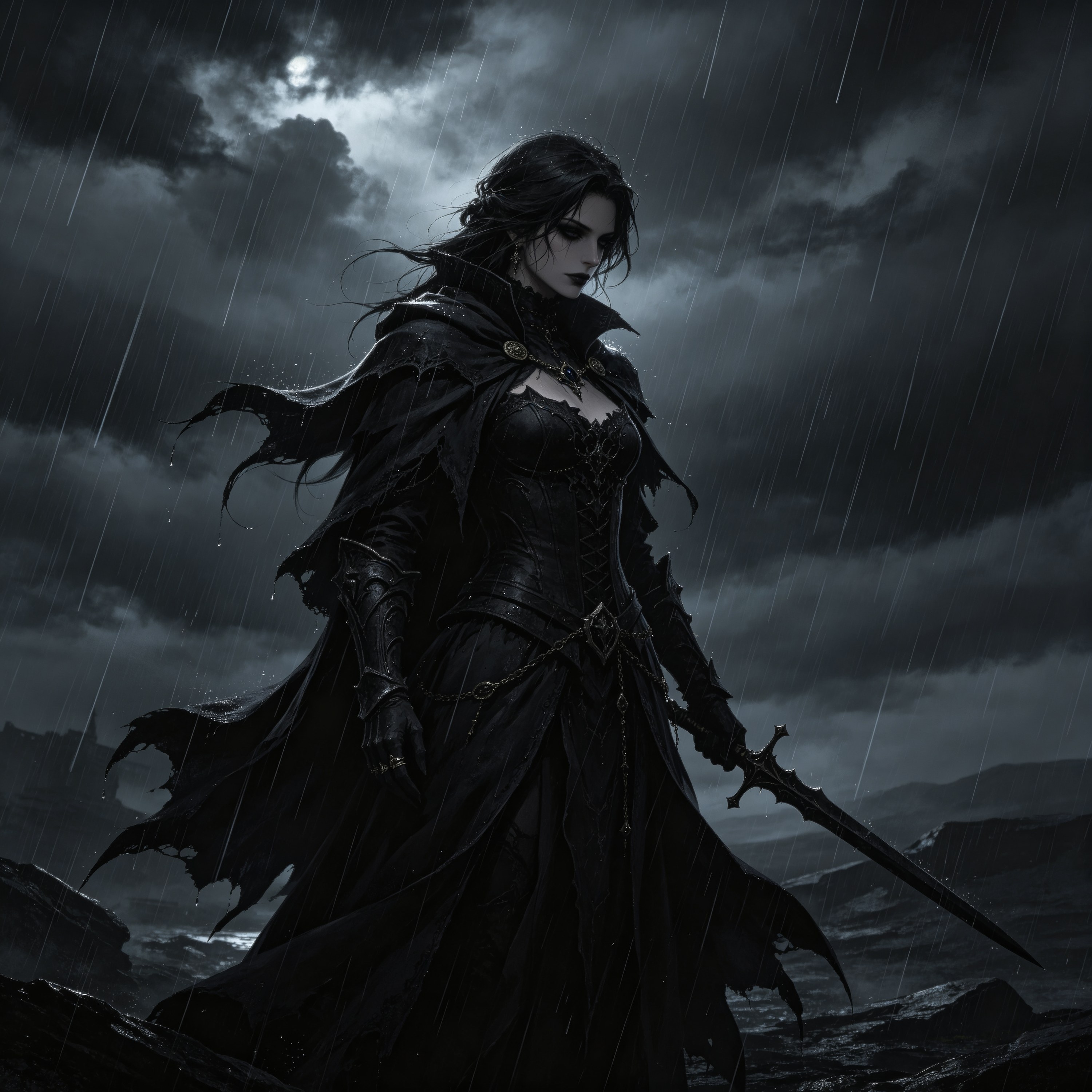 Dark Gothic Black Rain