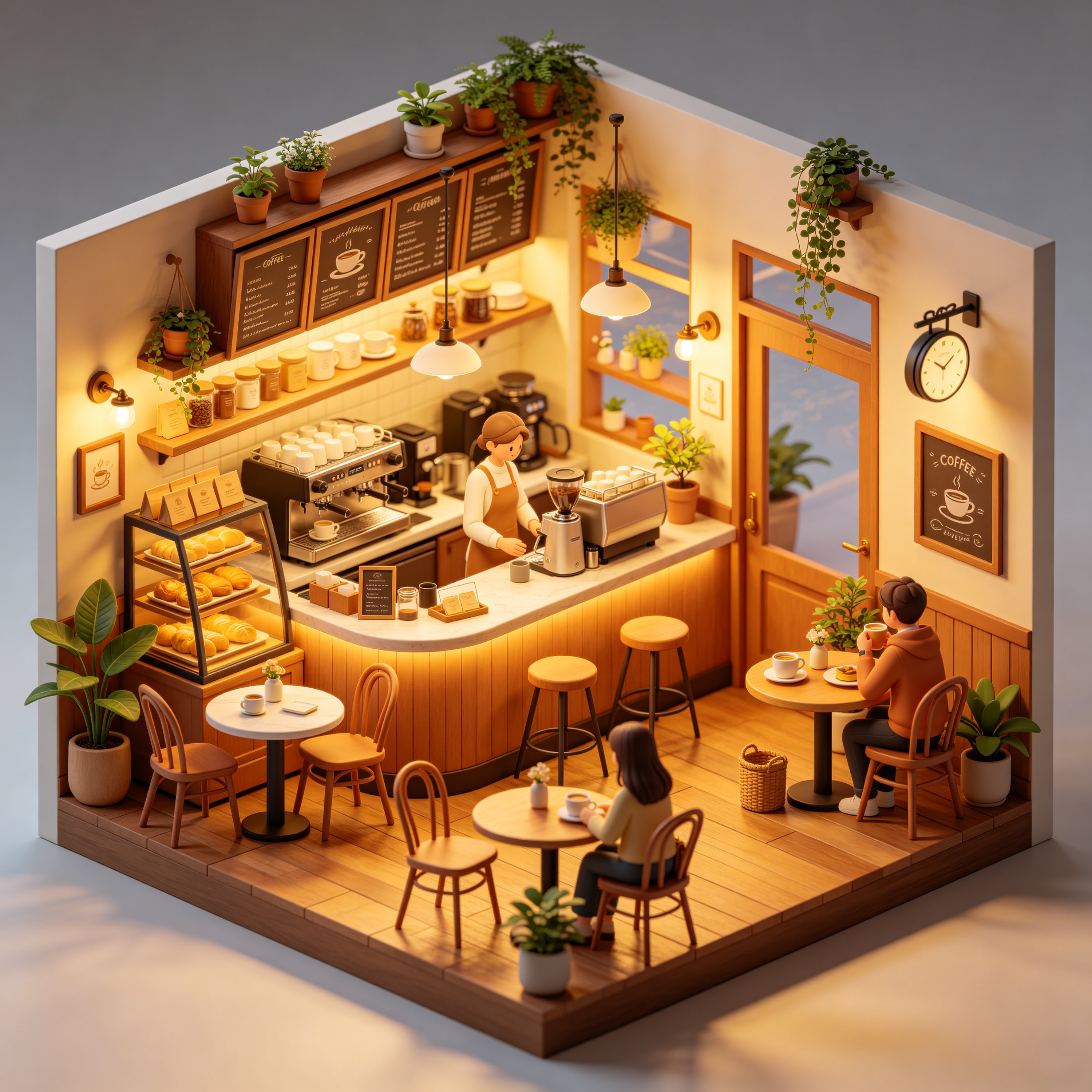 3D Isometric Cafe
