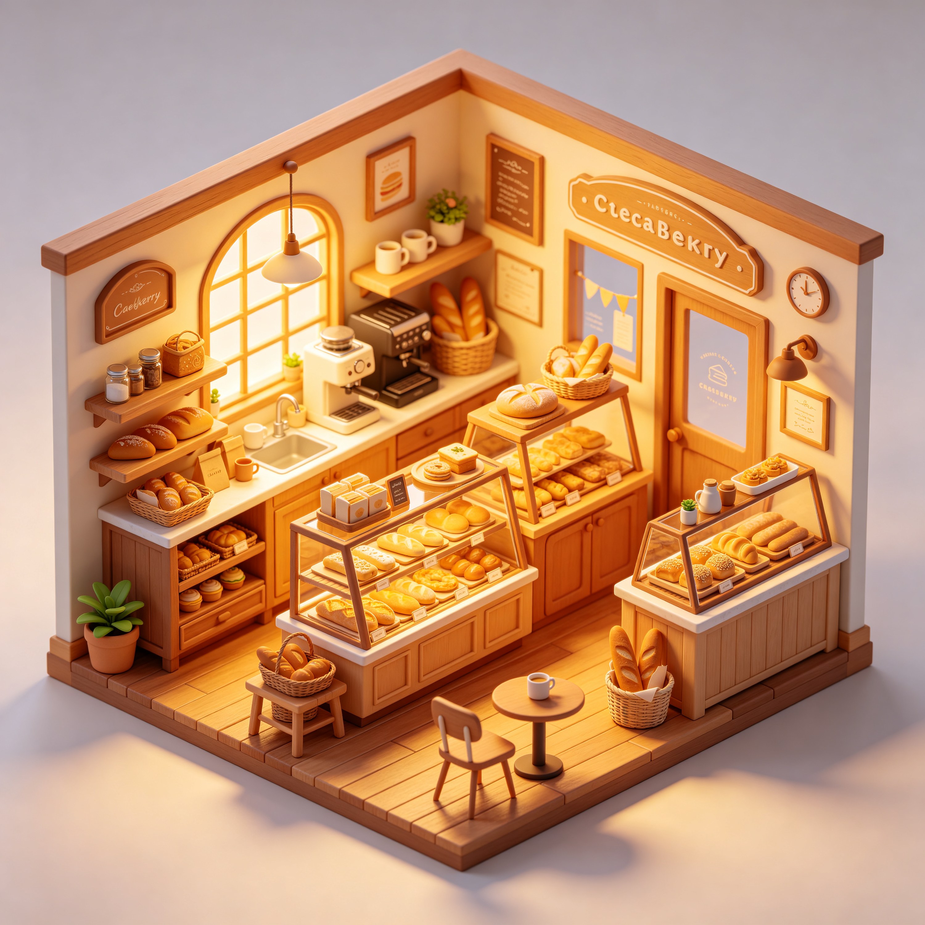 3D Isometric Bakery