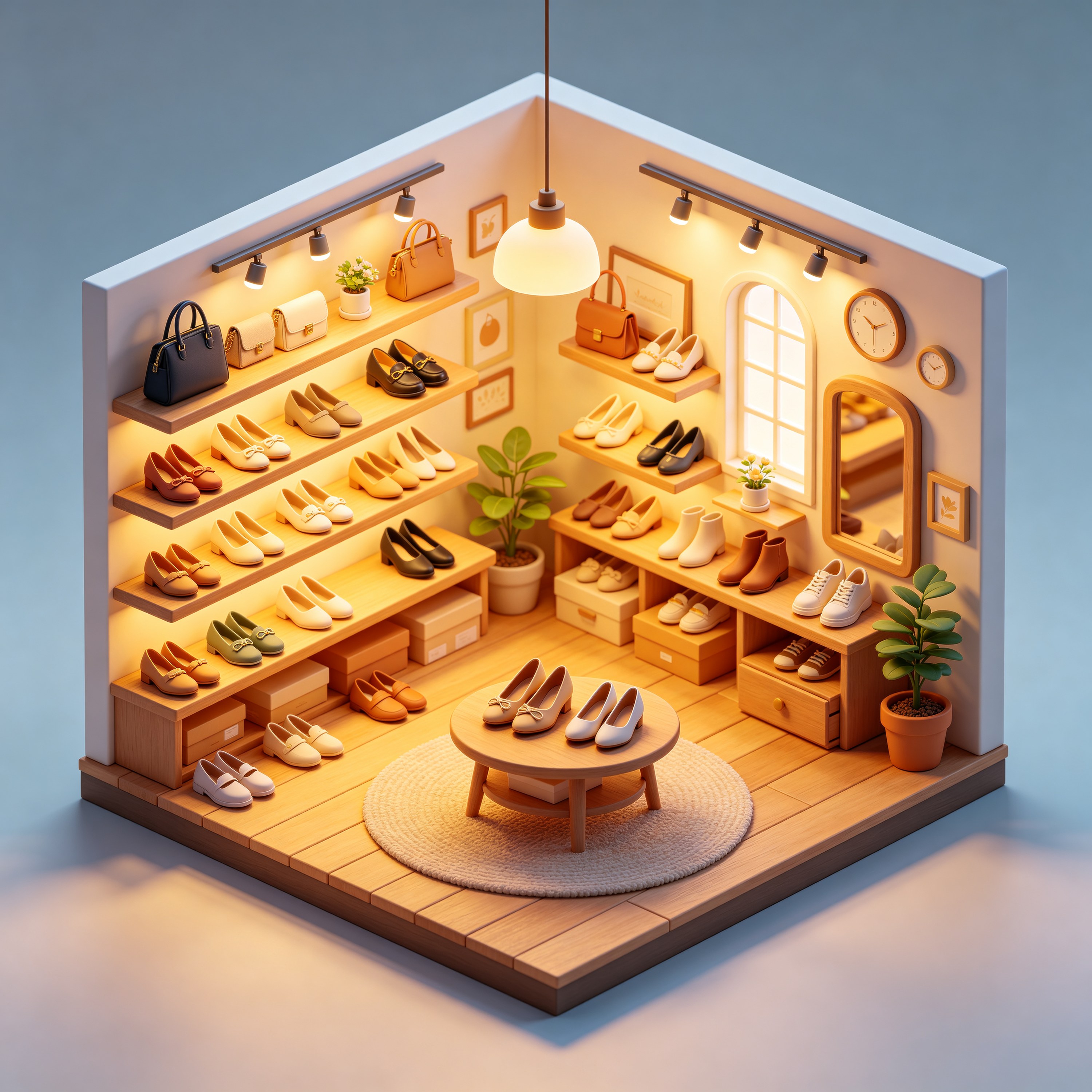 3D Isometric Shoe Store
