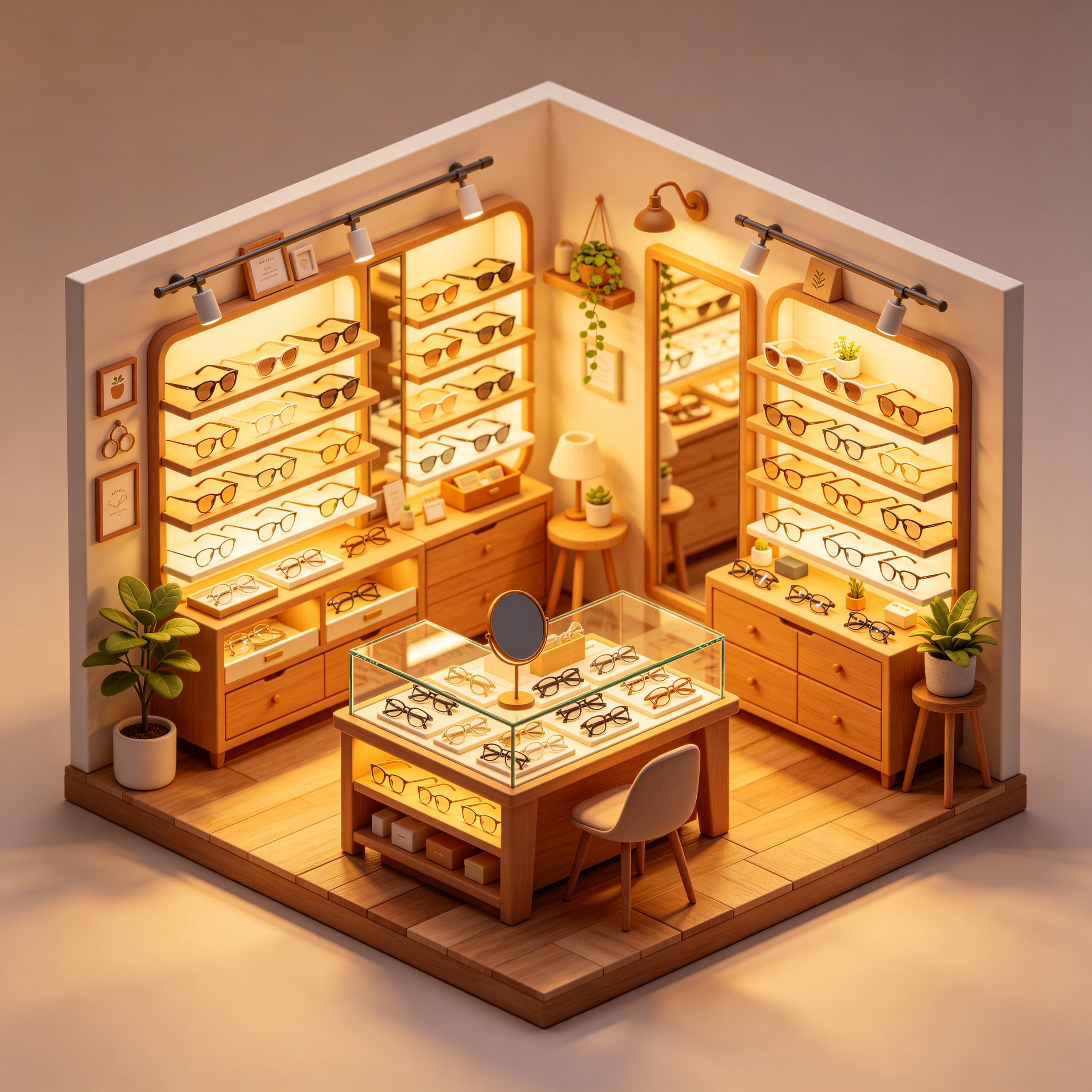 3D Isometric Eyewear Store