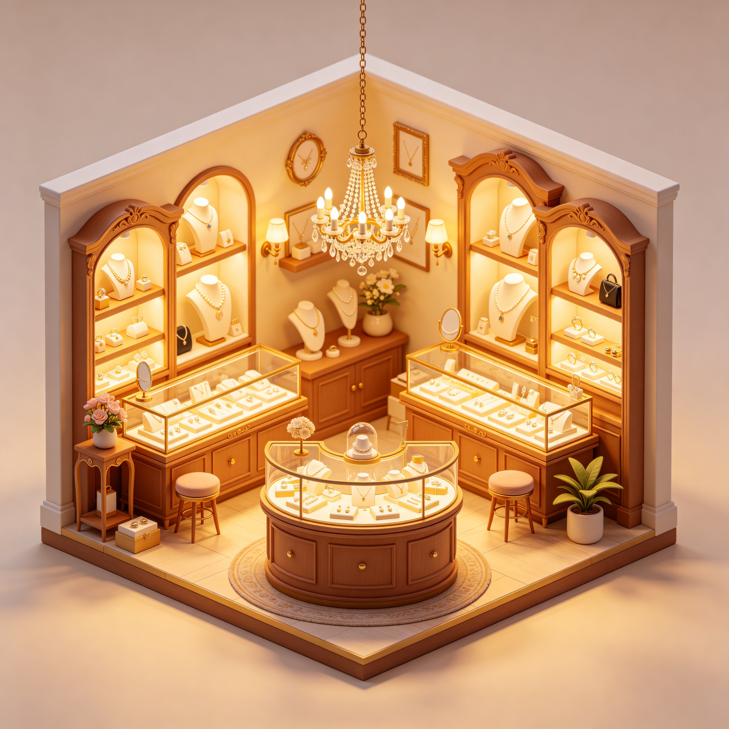 3D Isometric Jewelry Store
