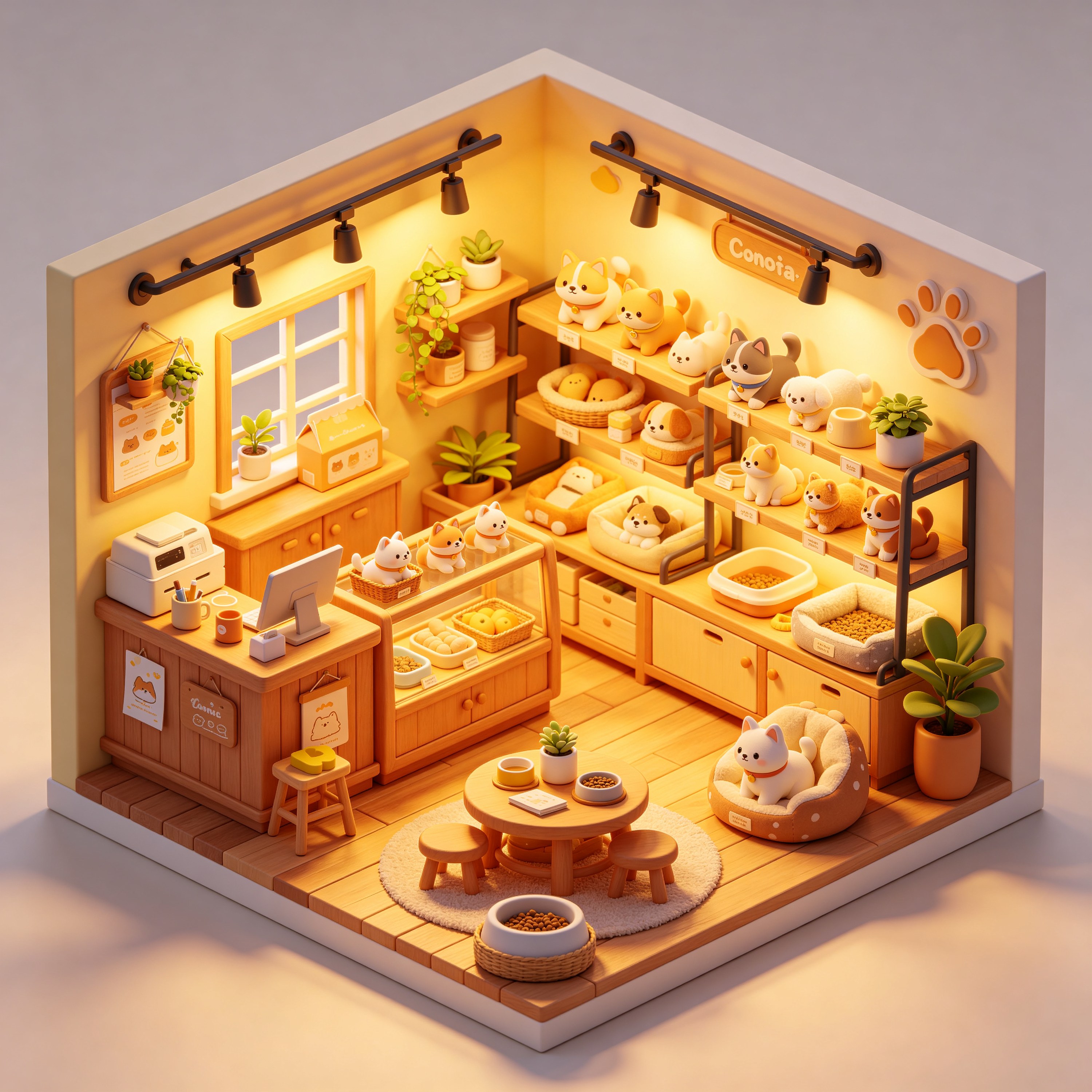 3D Isometric Pet Store