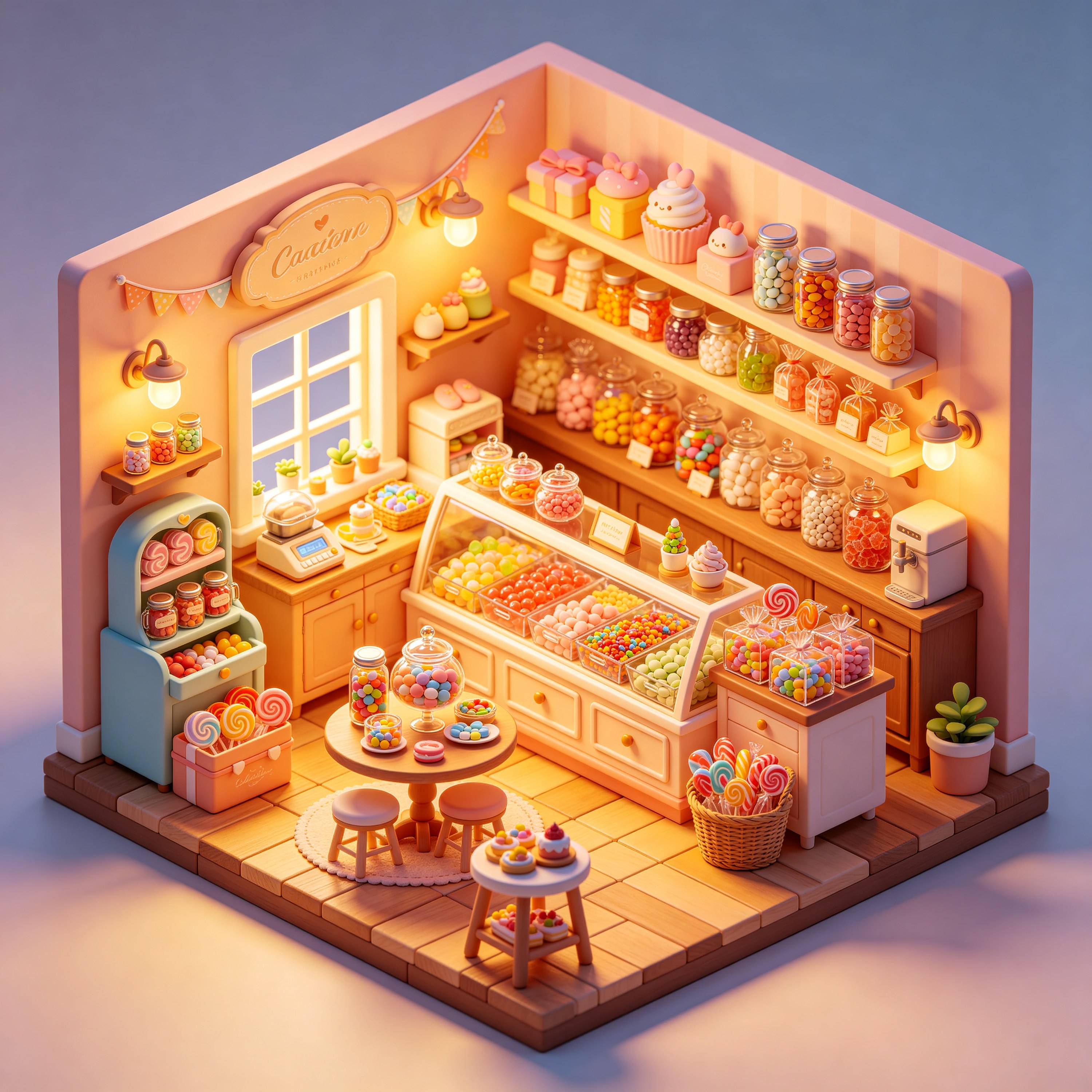 3D Isometric Candy Store