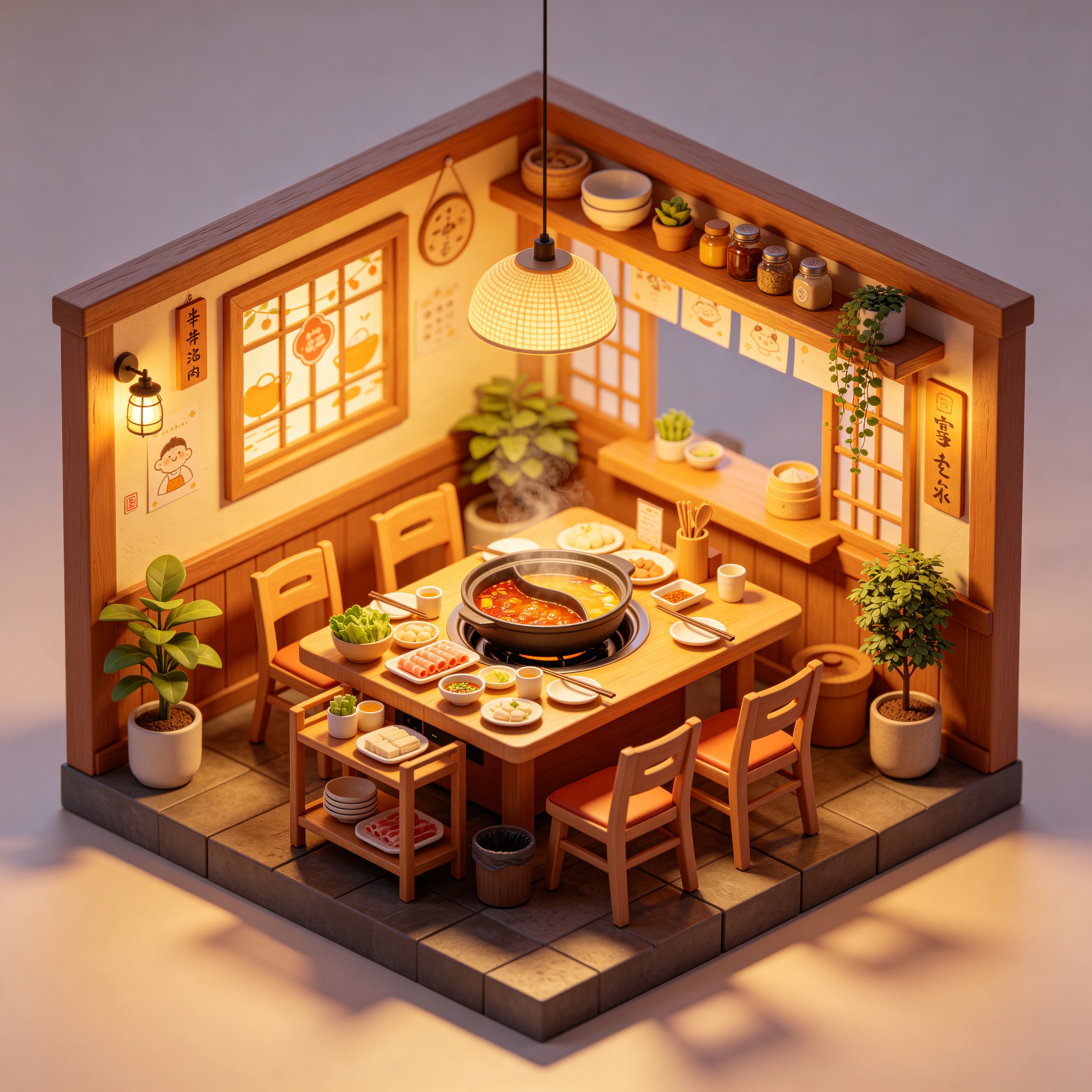 3D Isometric Hot Pot