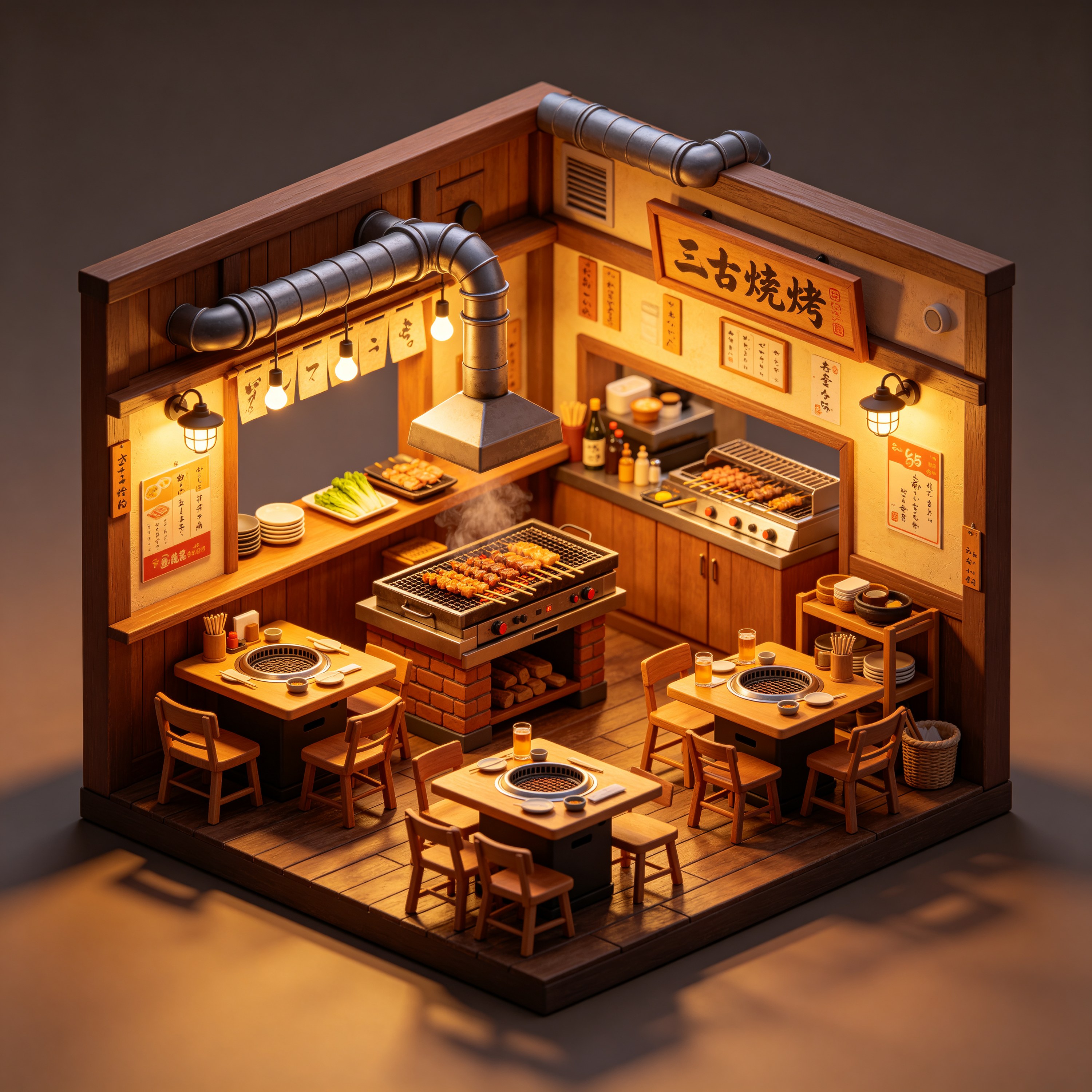3D Isometric BBQ