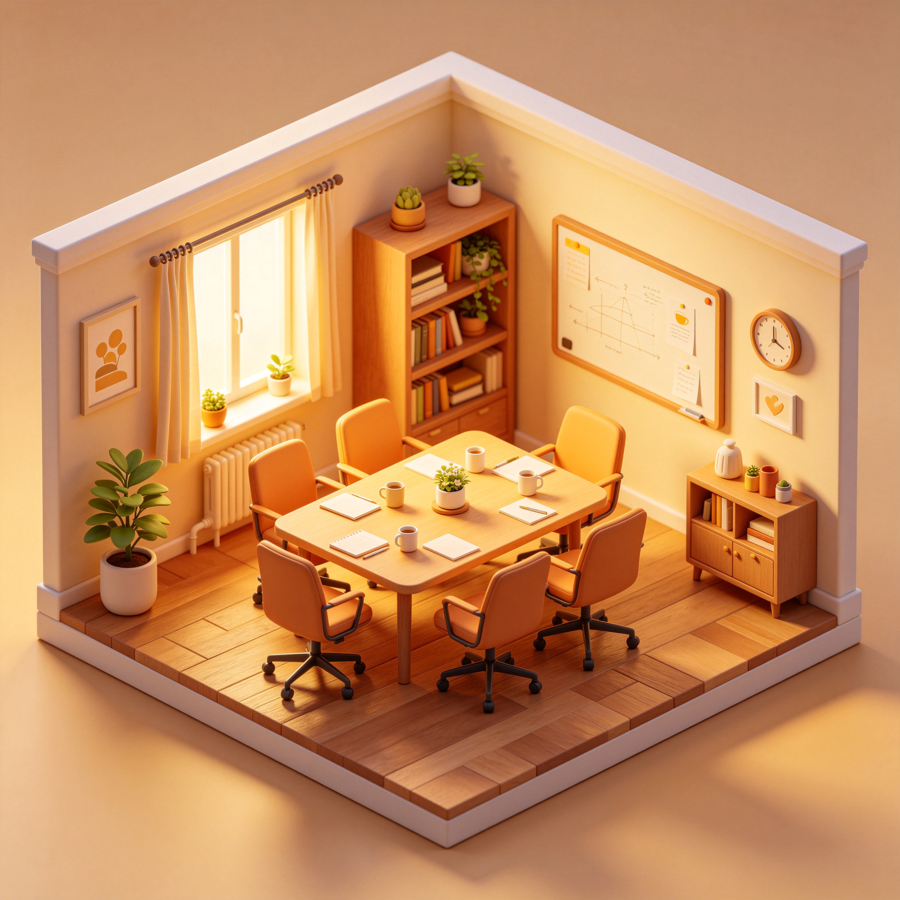 3D Isometric Meeting Room