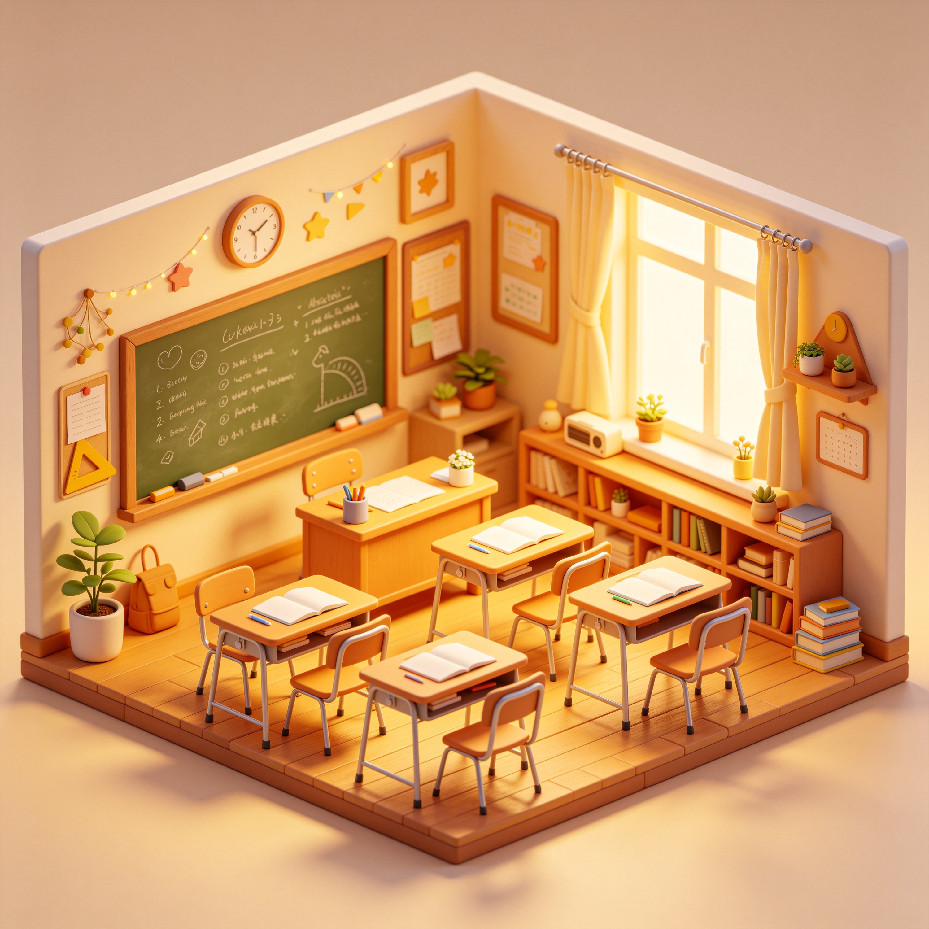 3D Isometric Classroom