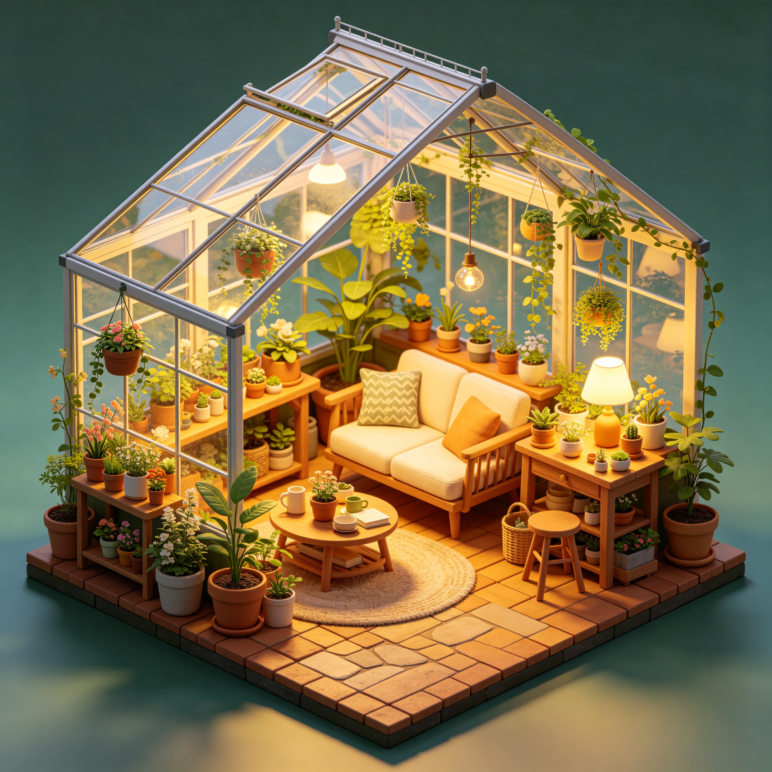 3D Isometric Greenhouse
