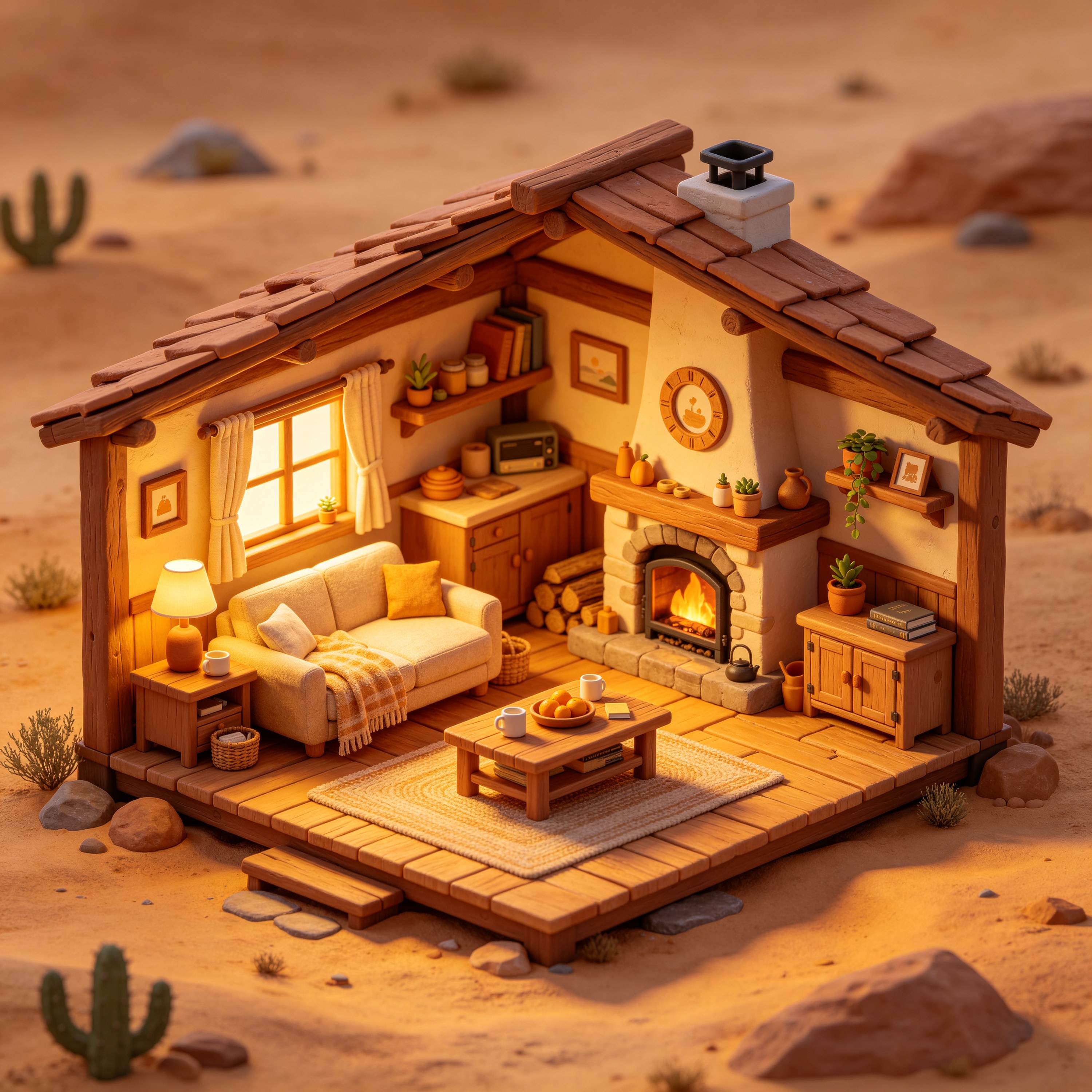 3D Isometric Desert Cottage