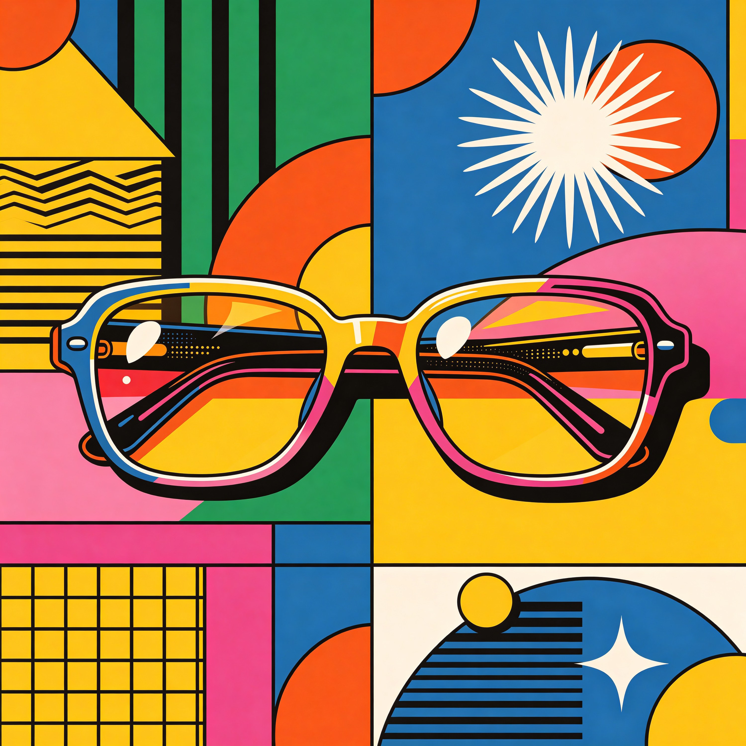 Pop Memphis Glasses