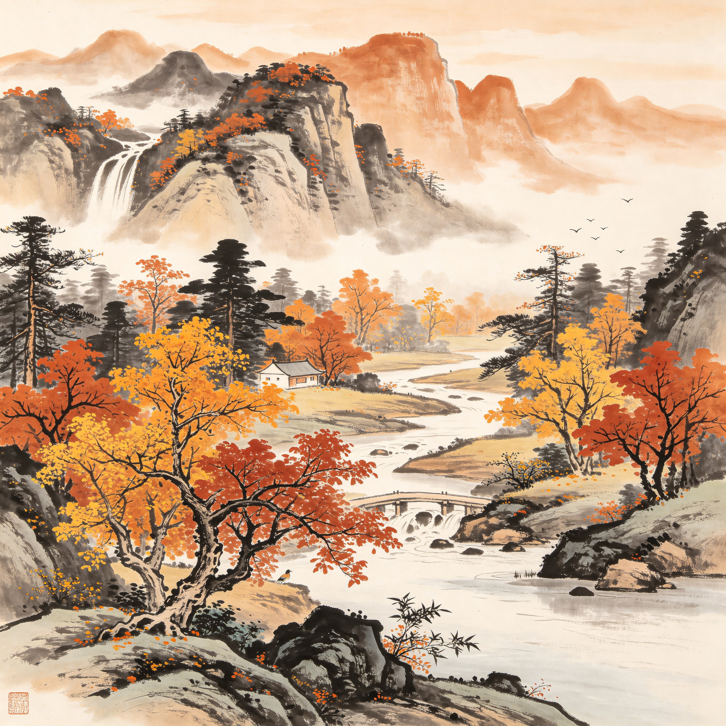Chinese Autumn Scene