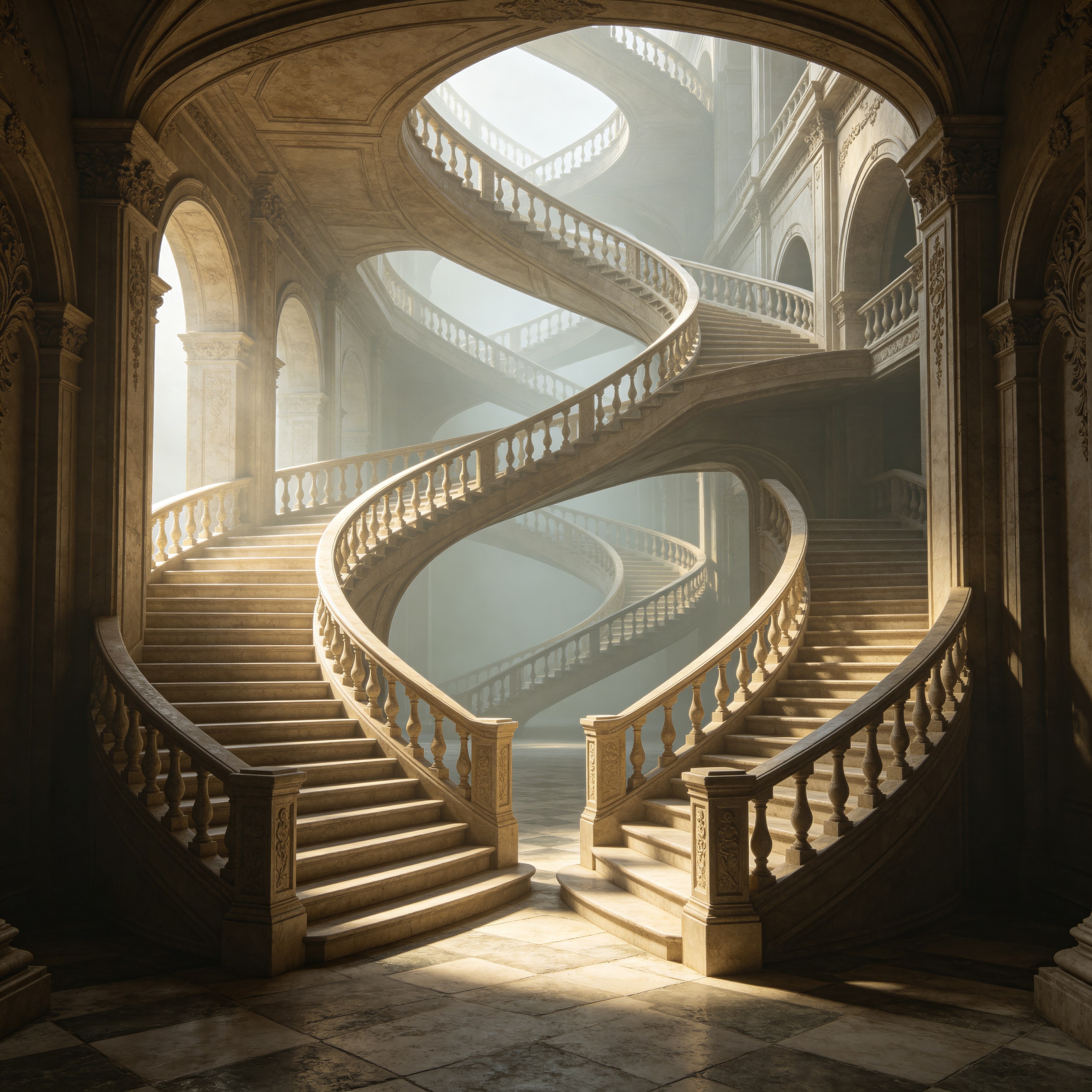 Surreal Infinite Staircase