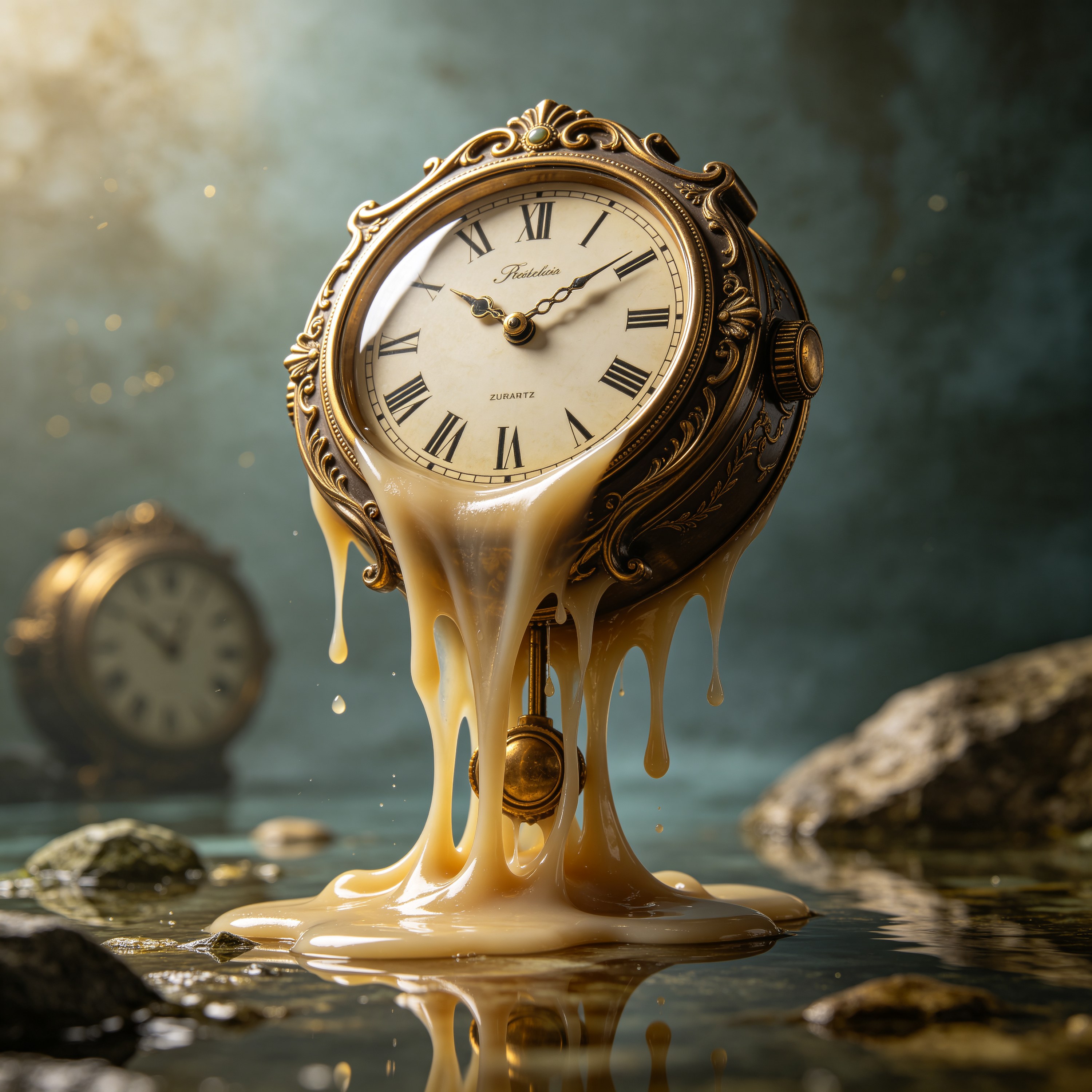 Surreal Melting Clock