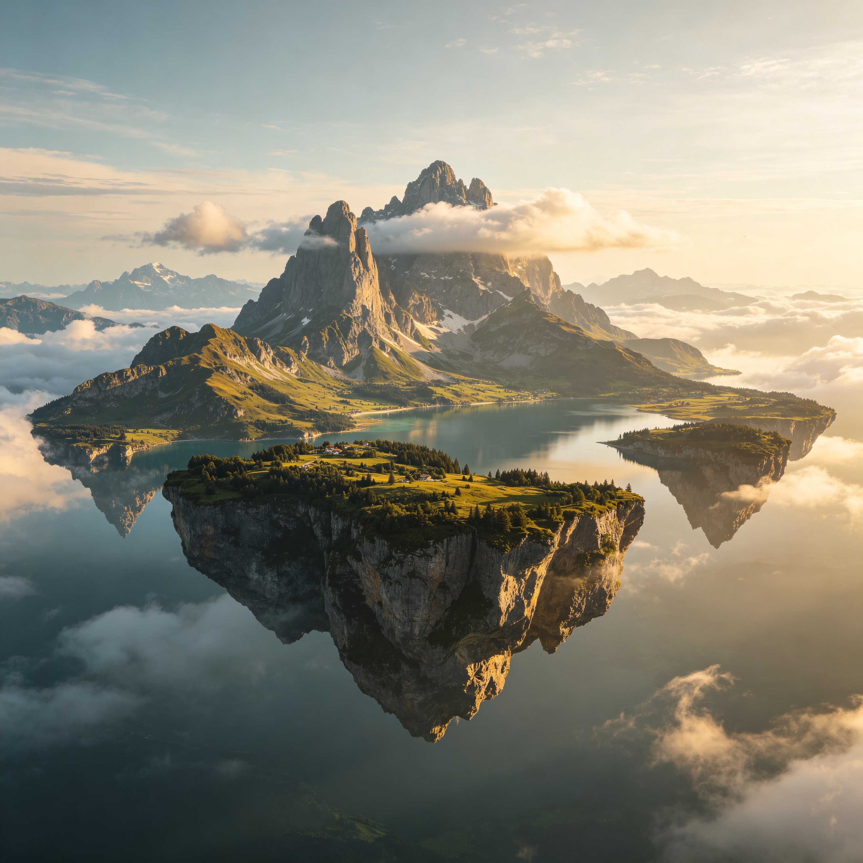 Surreal Floating Island