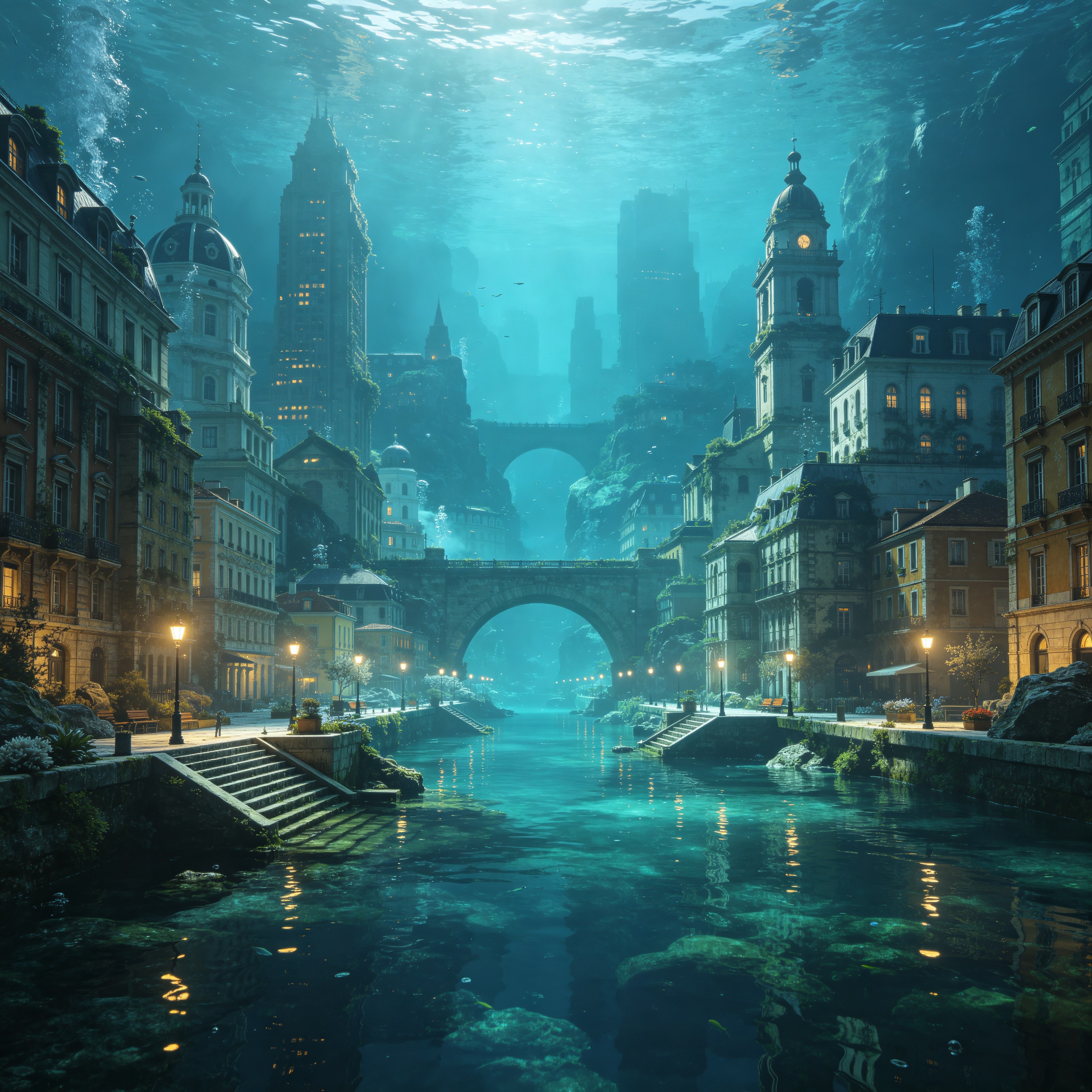 Surreal Underwater City