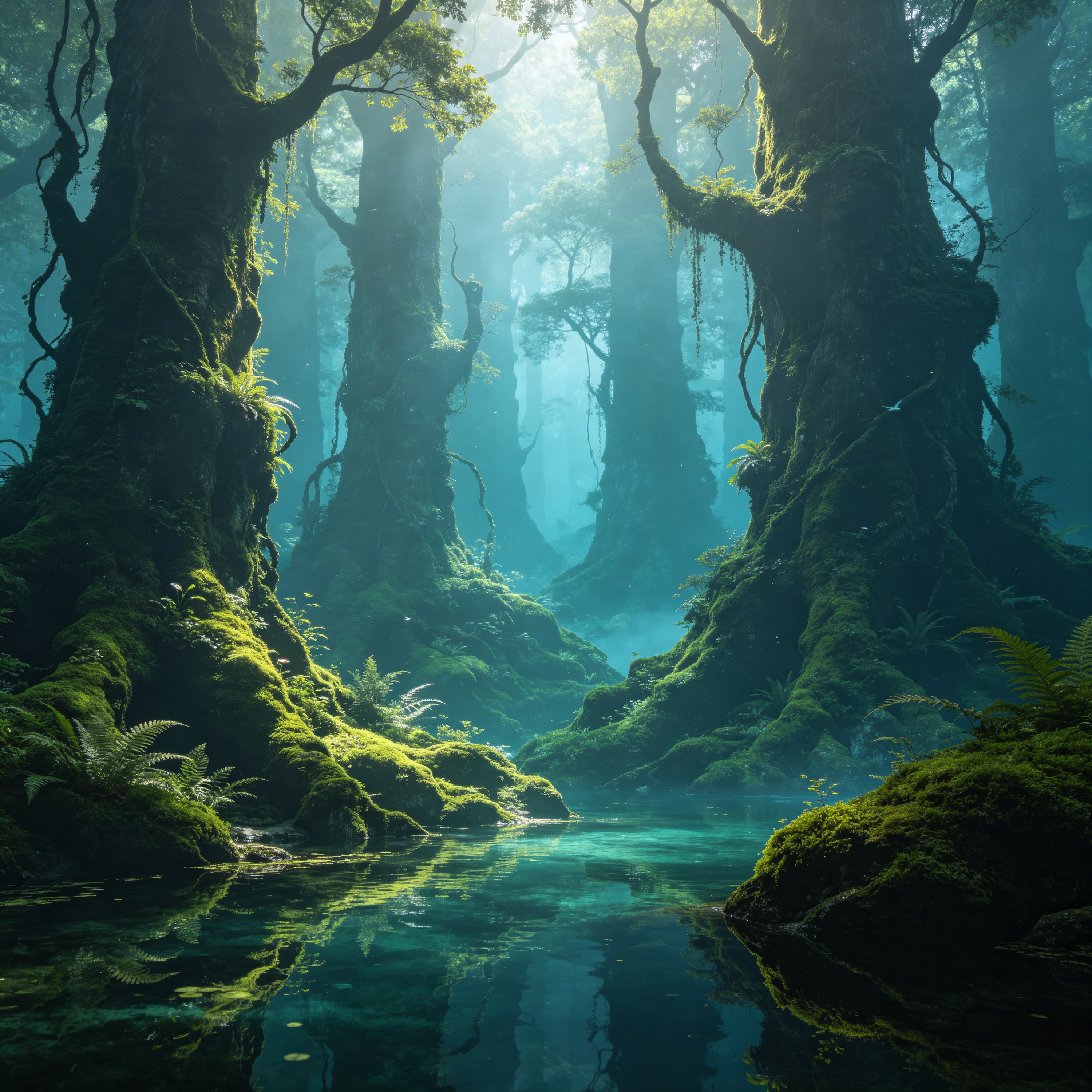 Surreal Underwater Forest