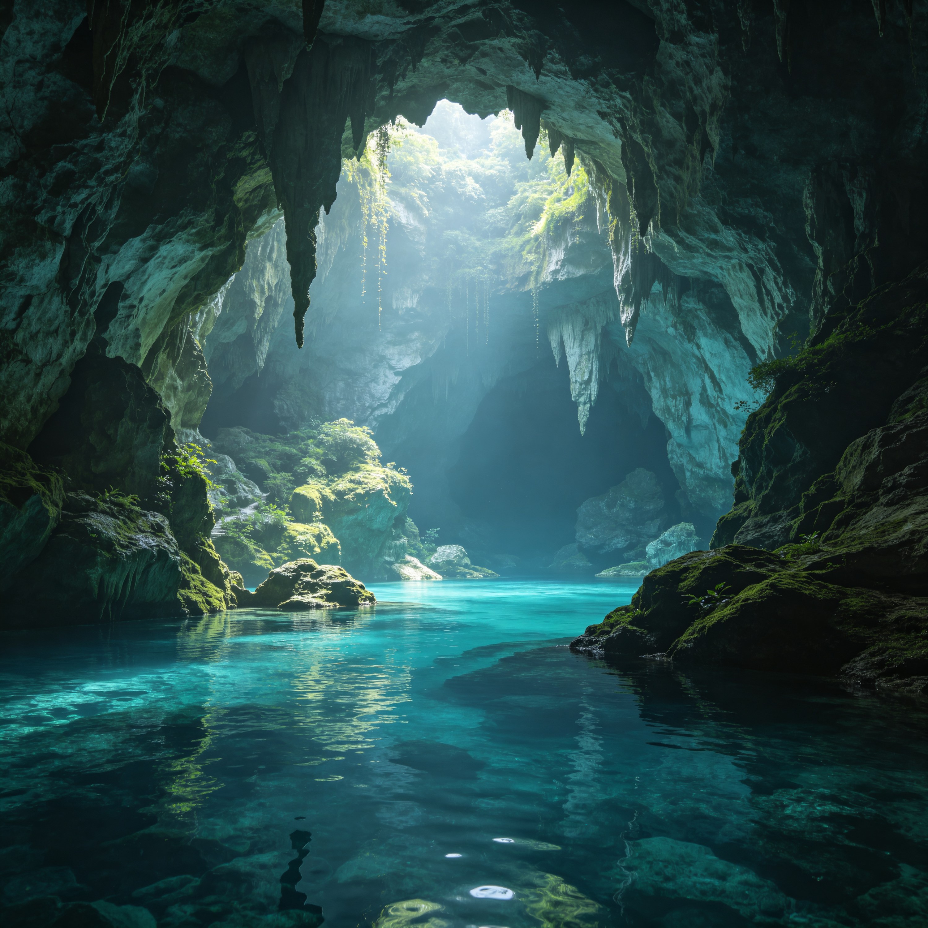 Surreal Underwater Cave