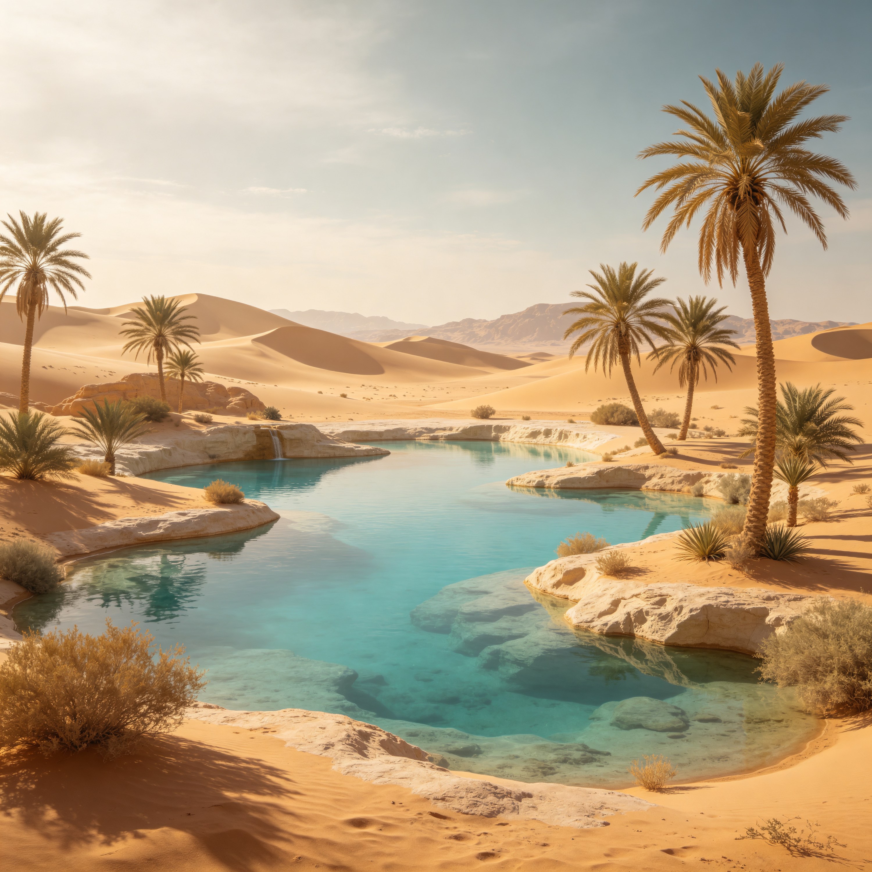 Surreal Desert Oasis
