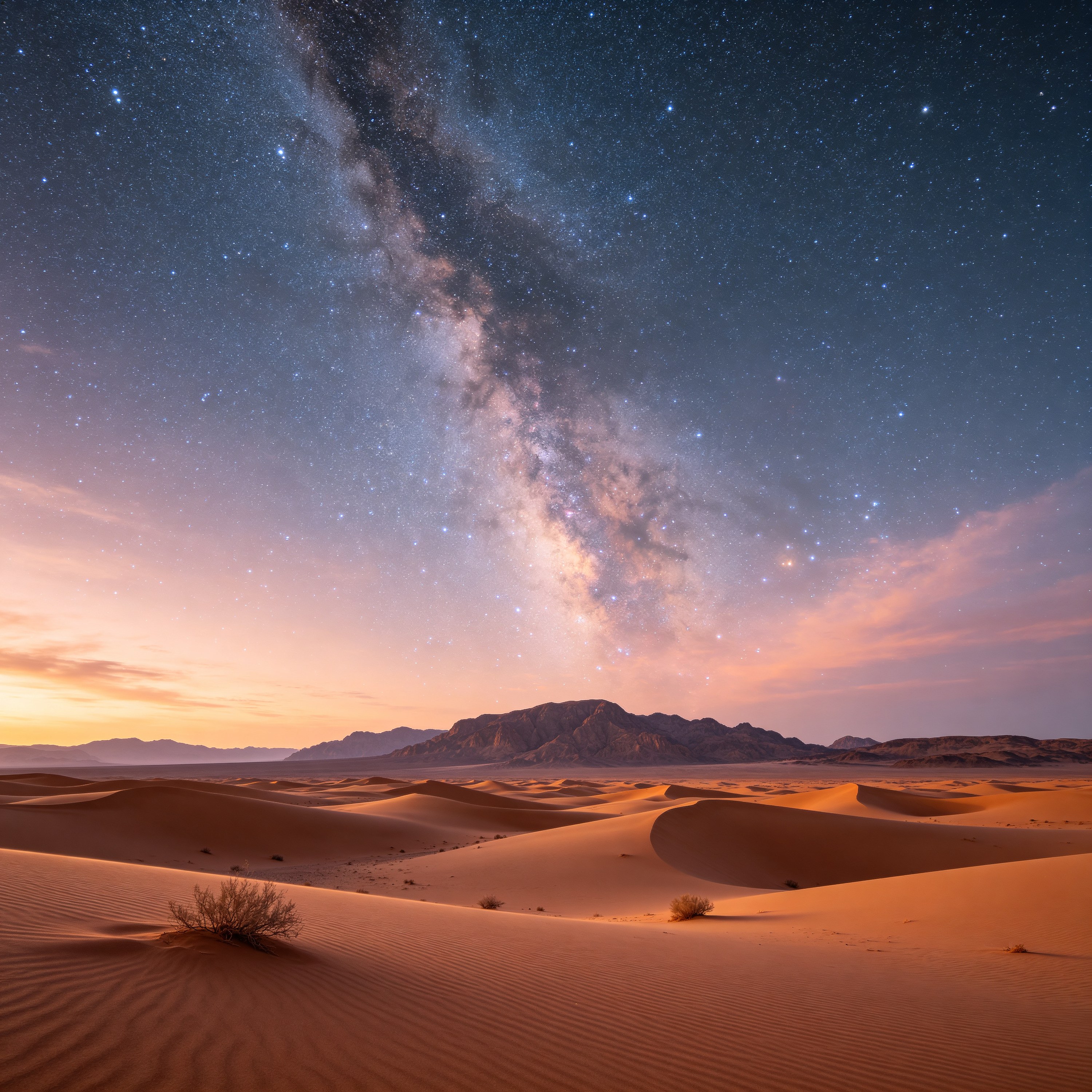 Surreal Desert Starry Sky