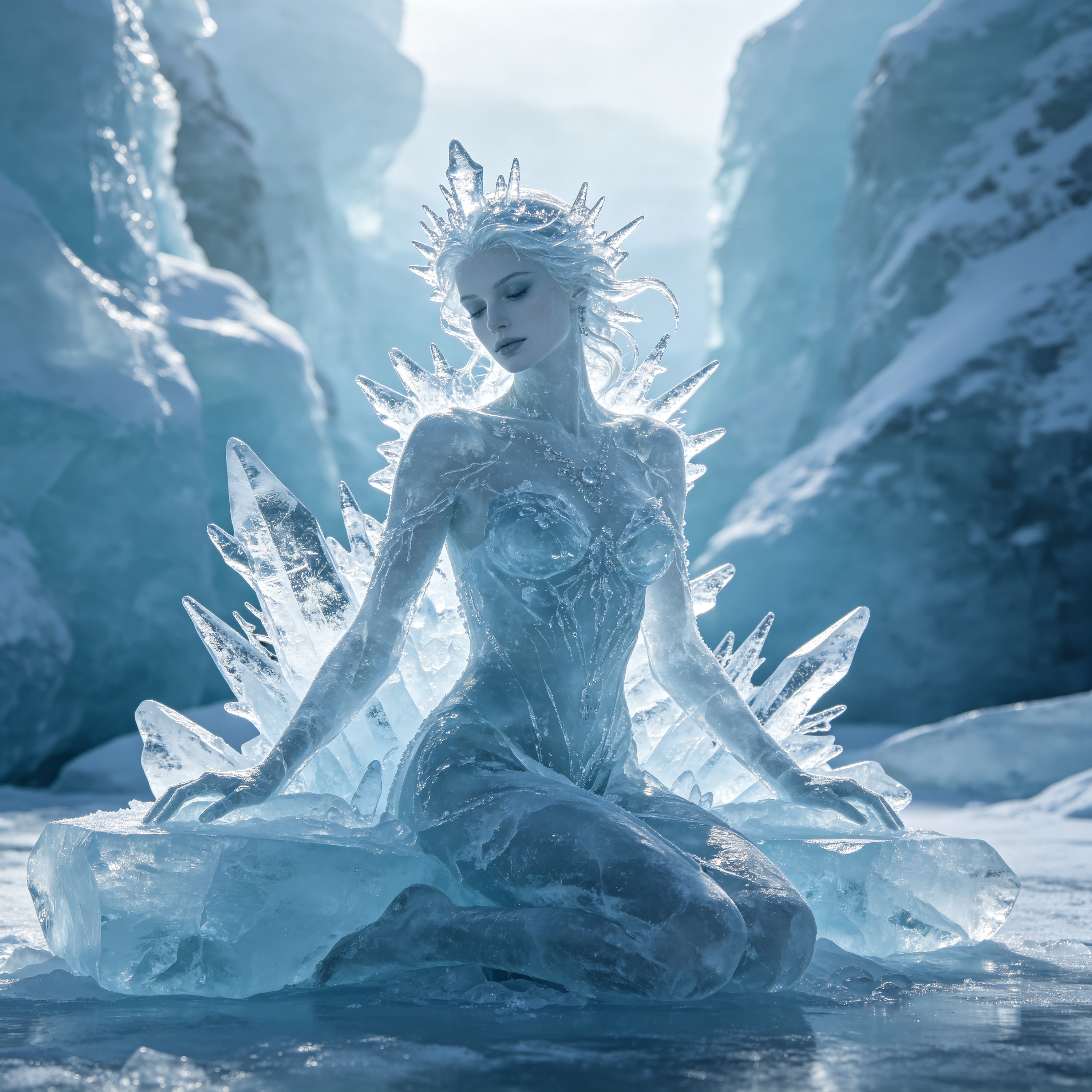 Surreal Ice Figure