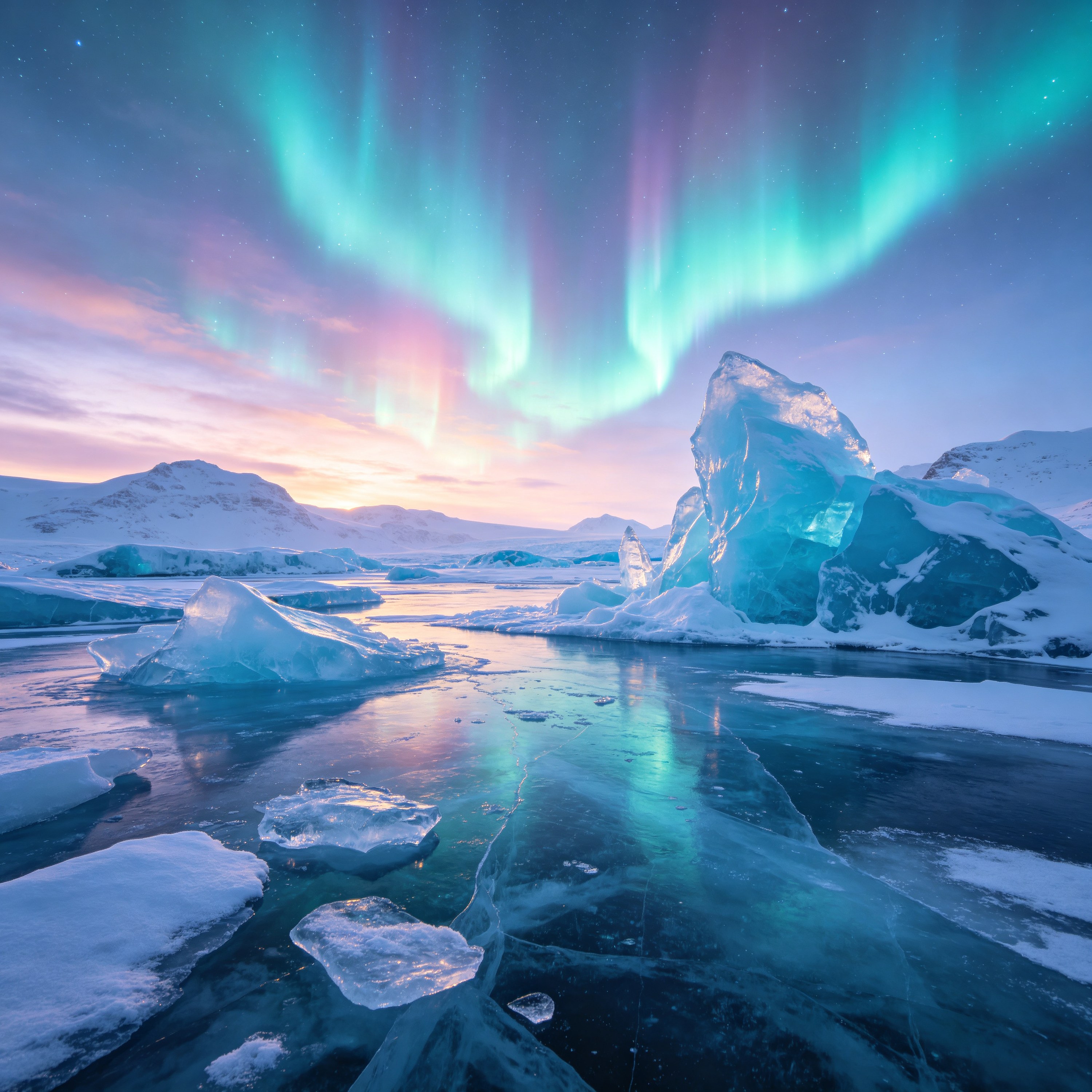 Surreal Ice Aurora