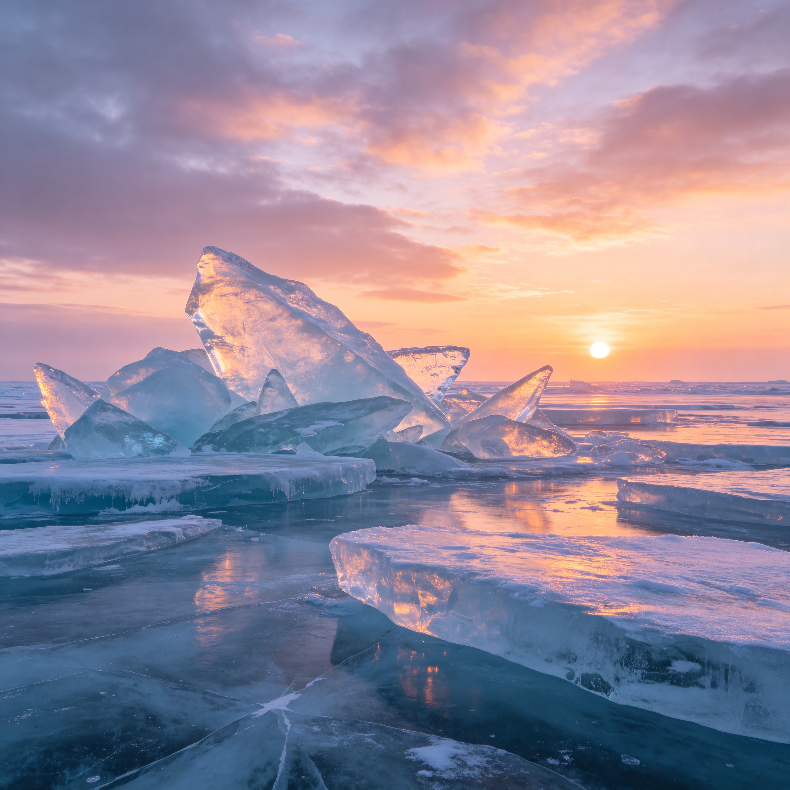 Surreal Ice Sunset