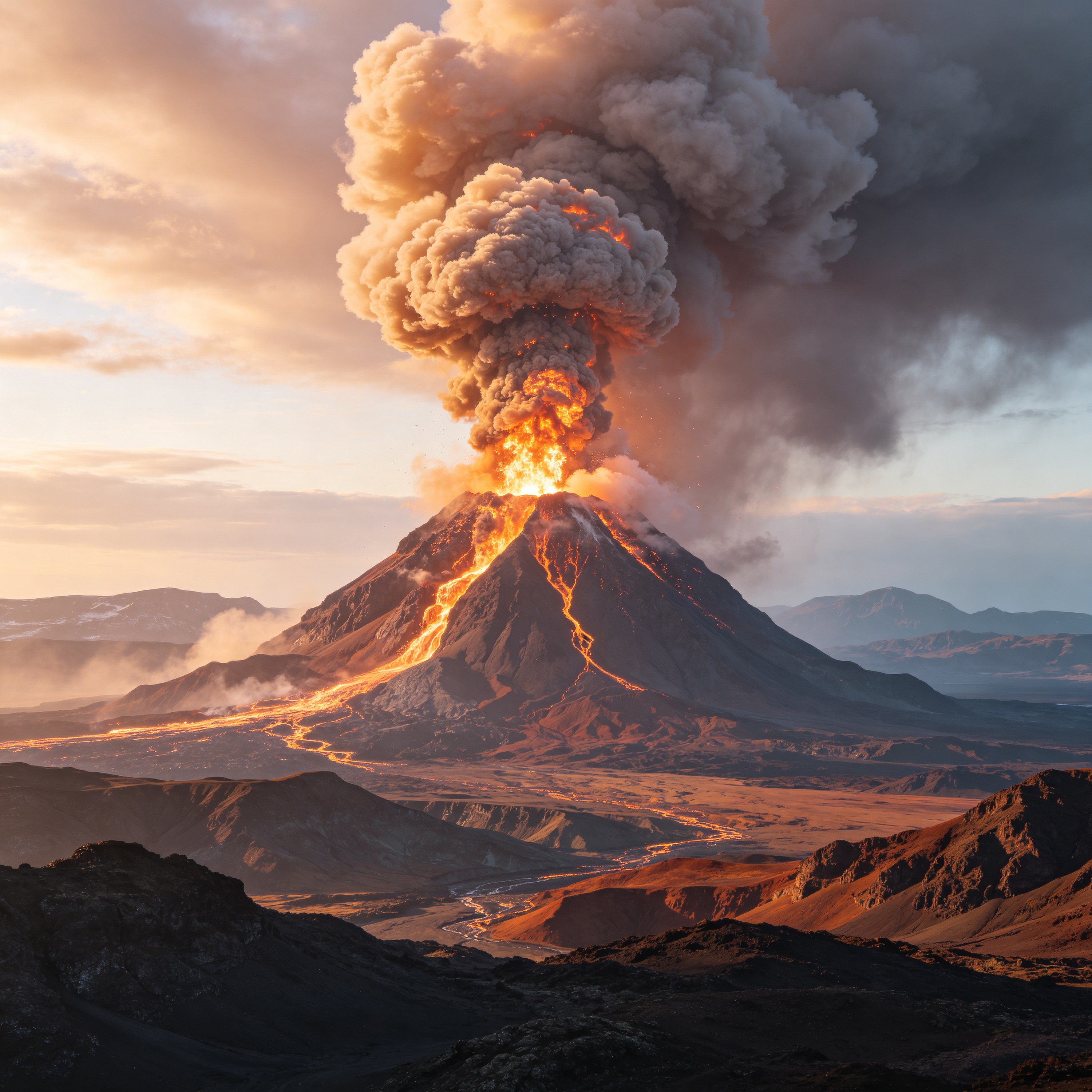 Surreal Volcanic Eruption