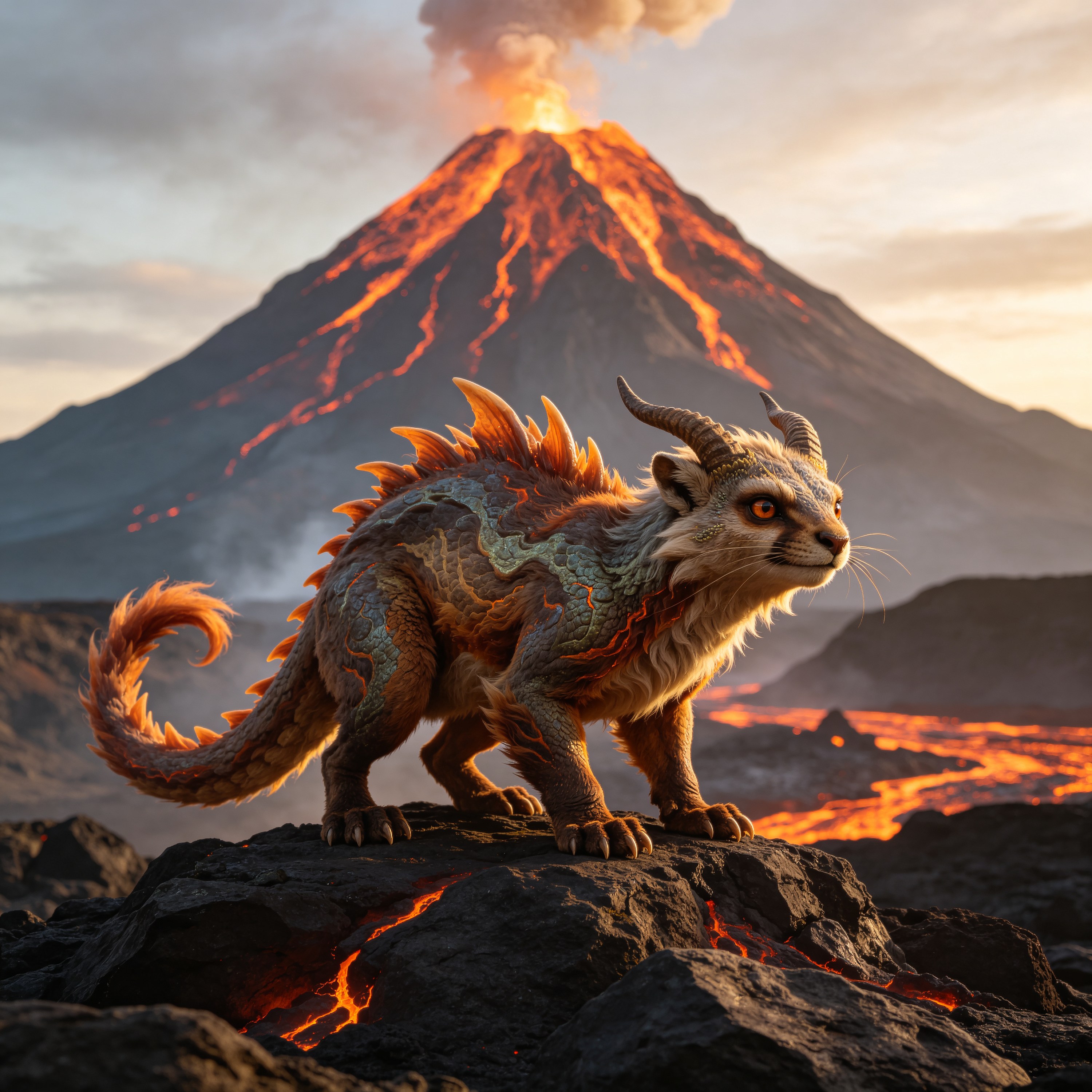 Surreal Volcano Animal