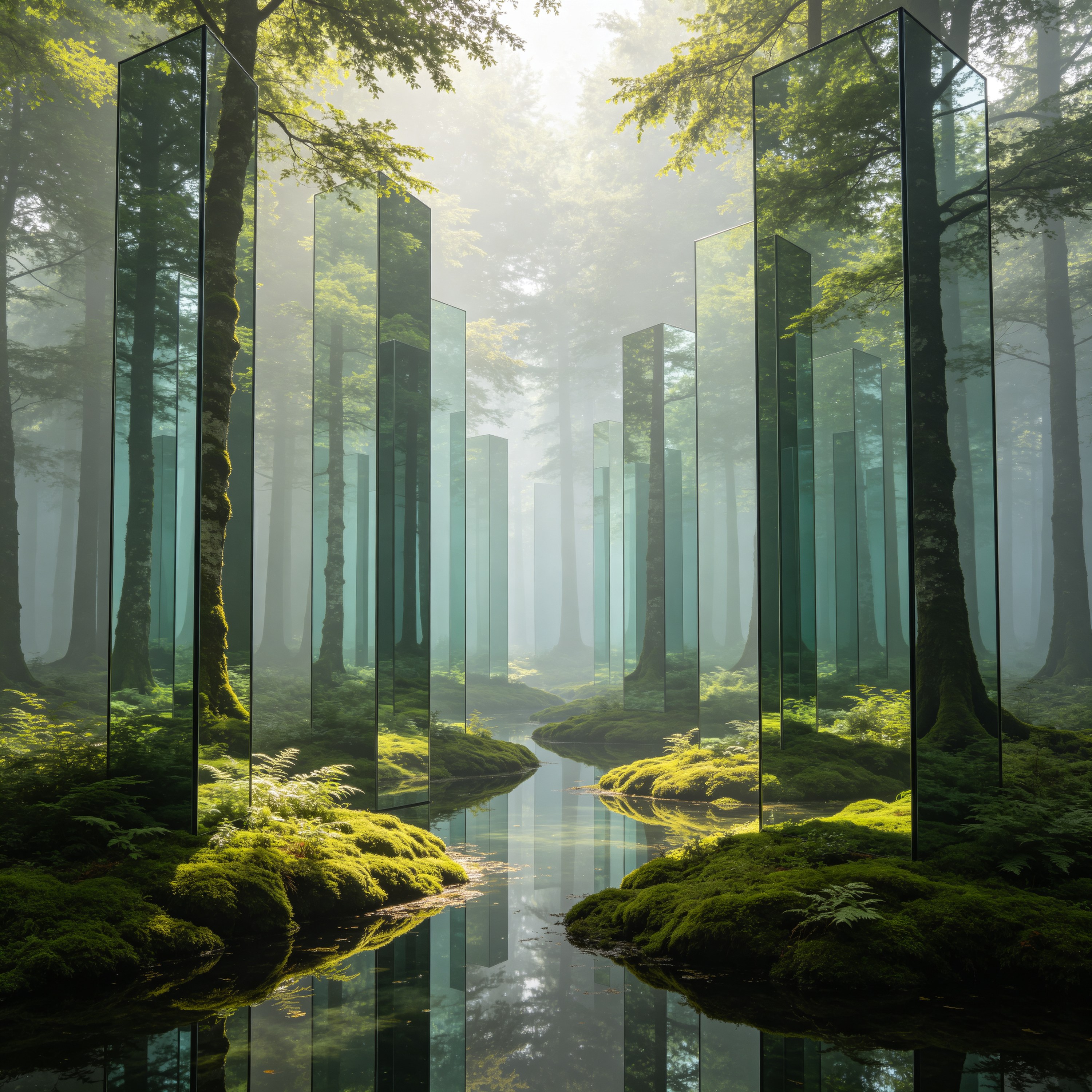 Surreal Forest of Mirrors