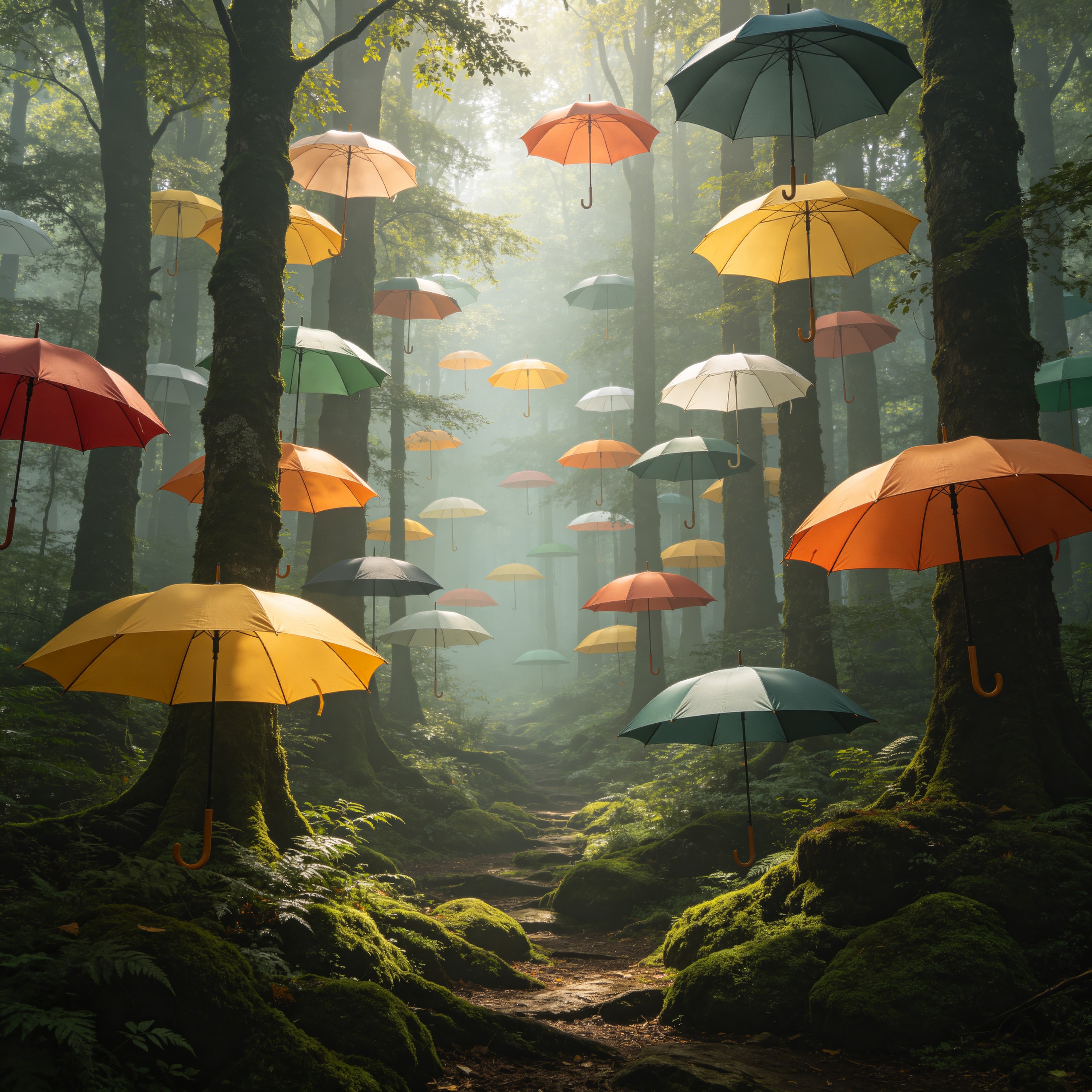 Surreal Forest of Umbrellas