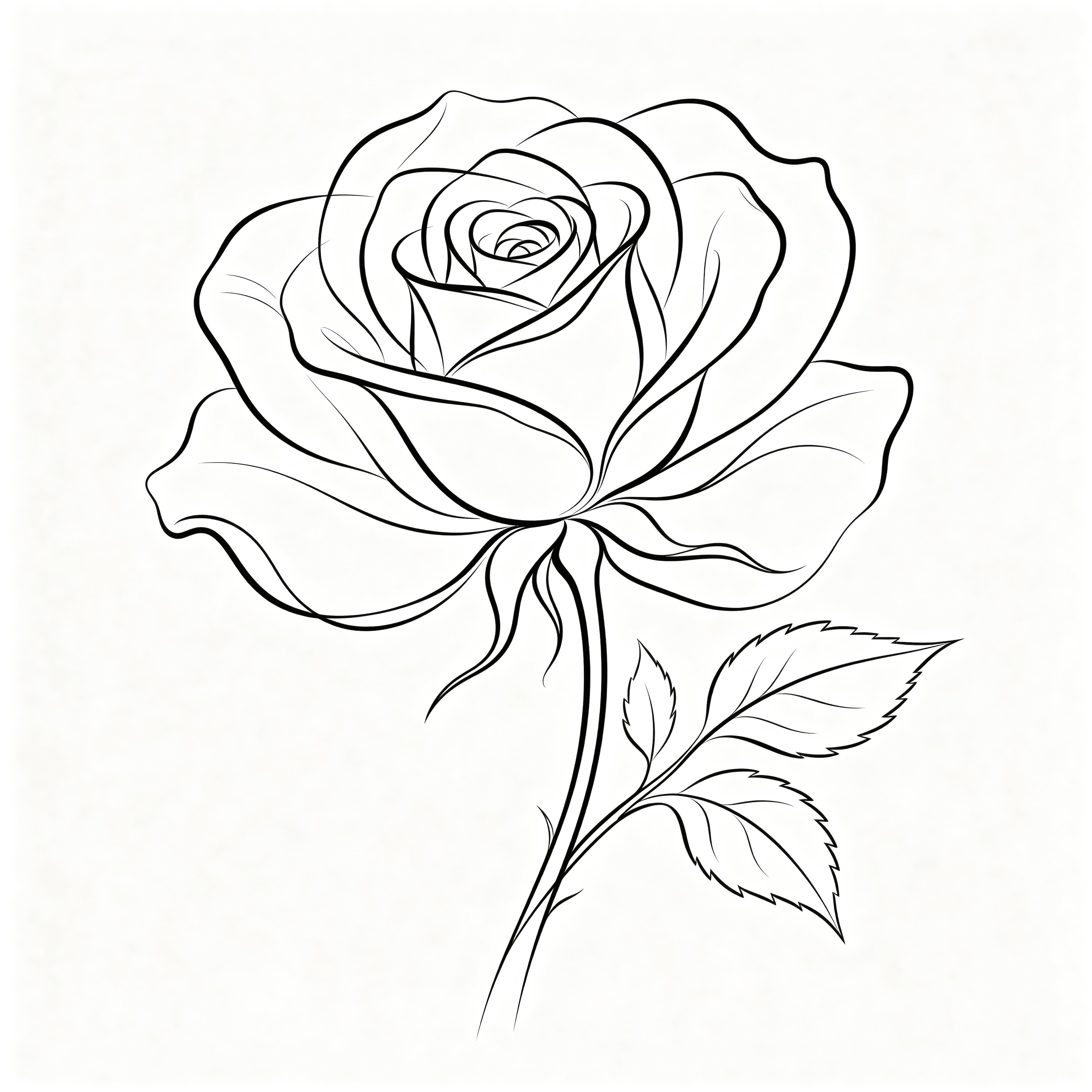 Single-line Rose