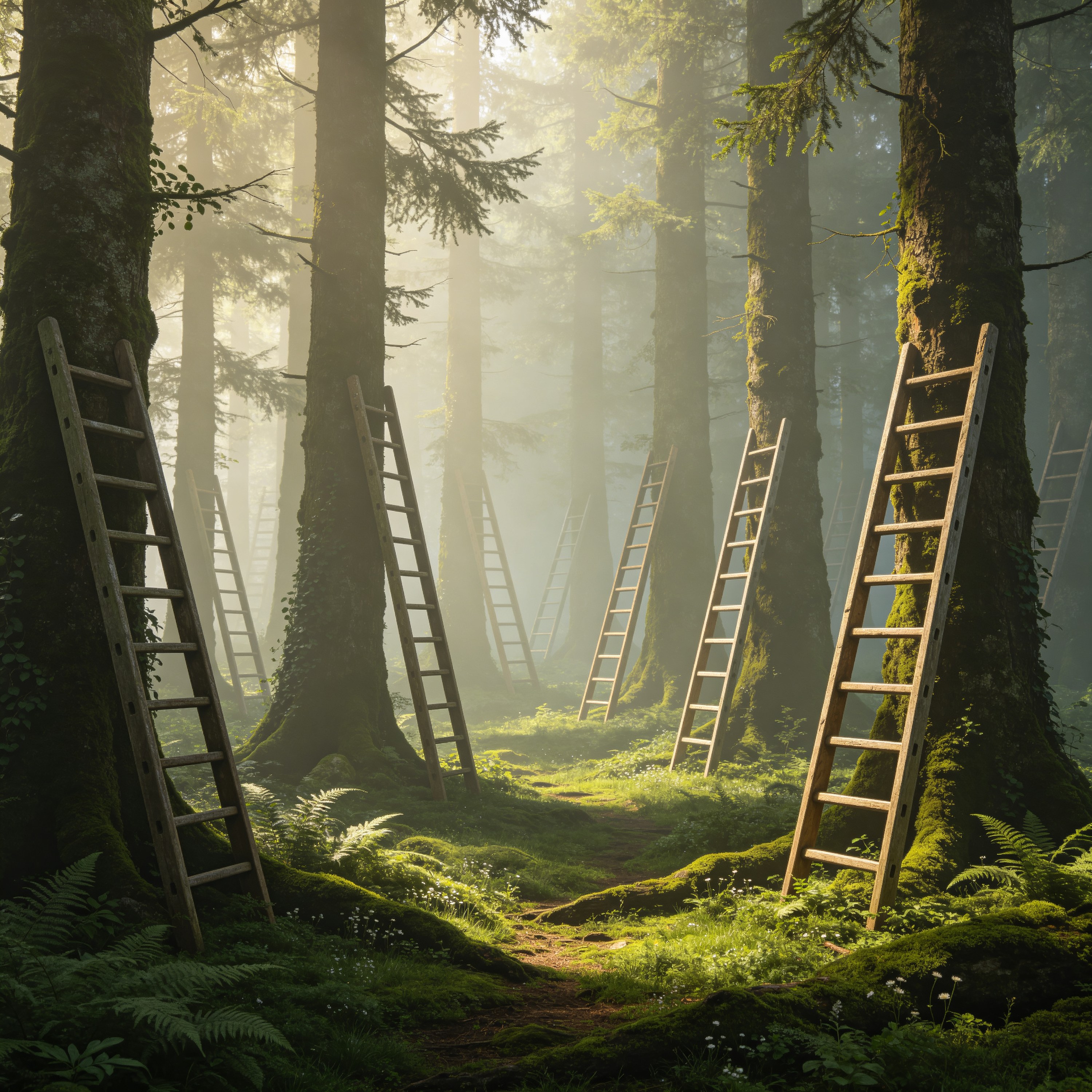 Surreal Forest of Ladders