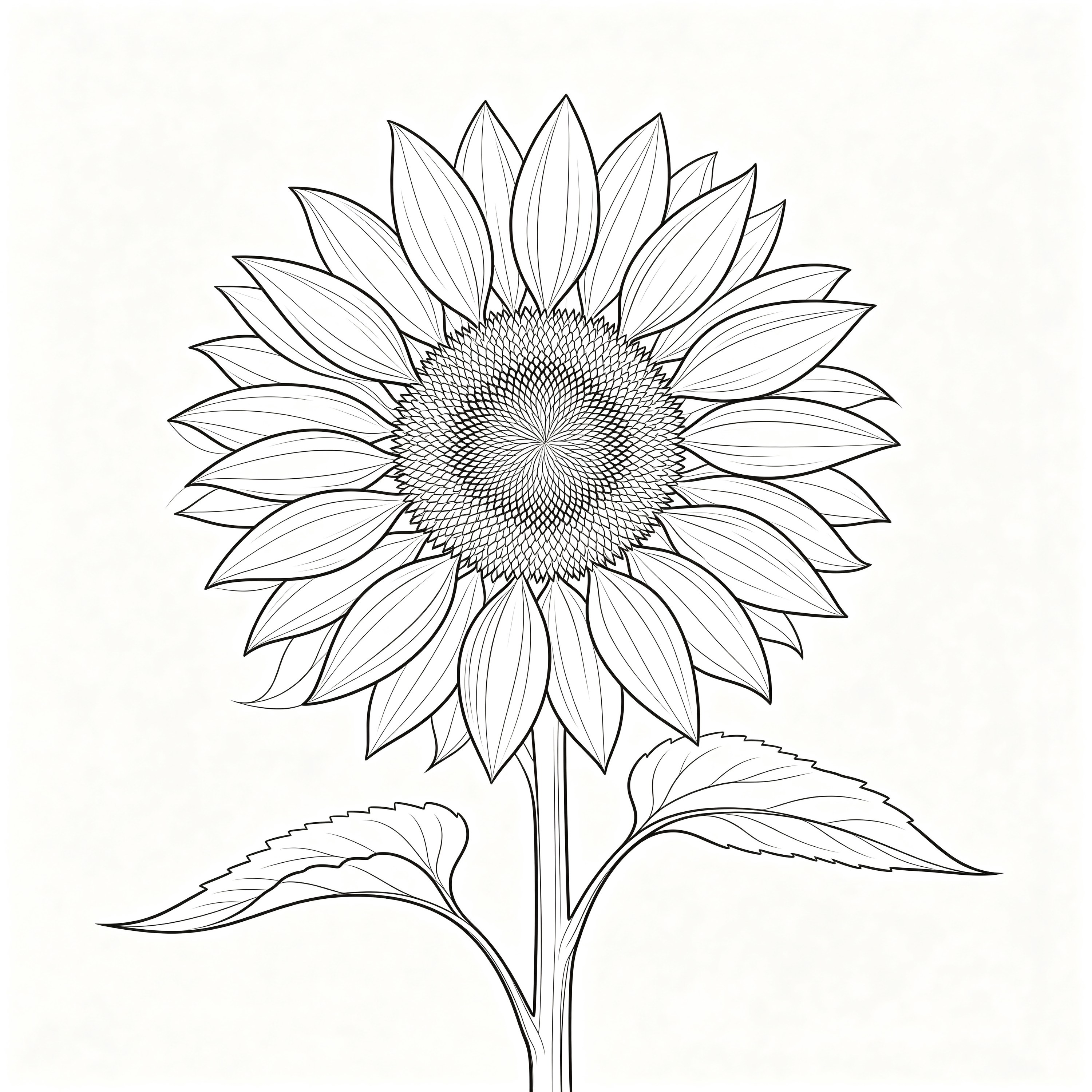 Single-line Sunflower
