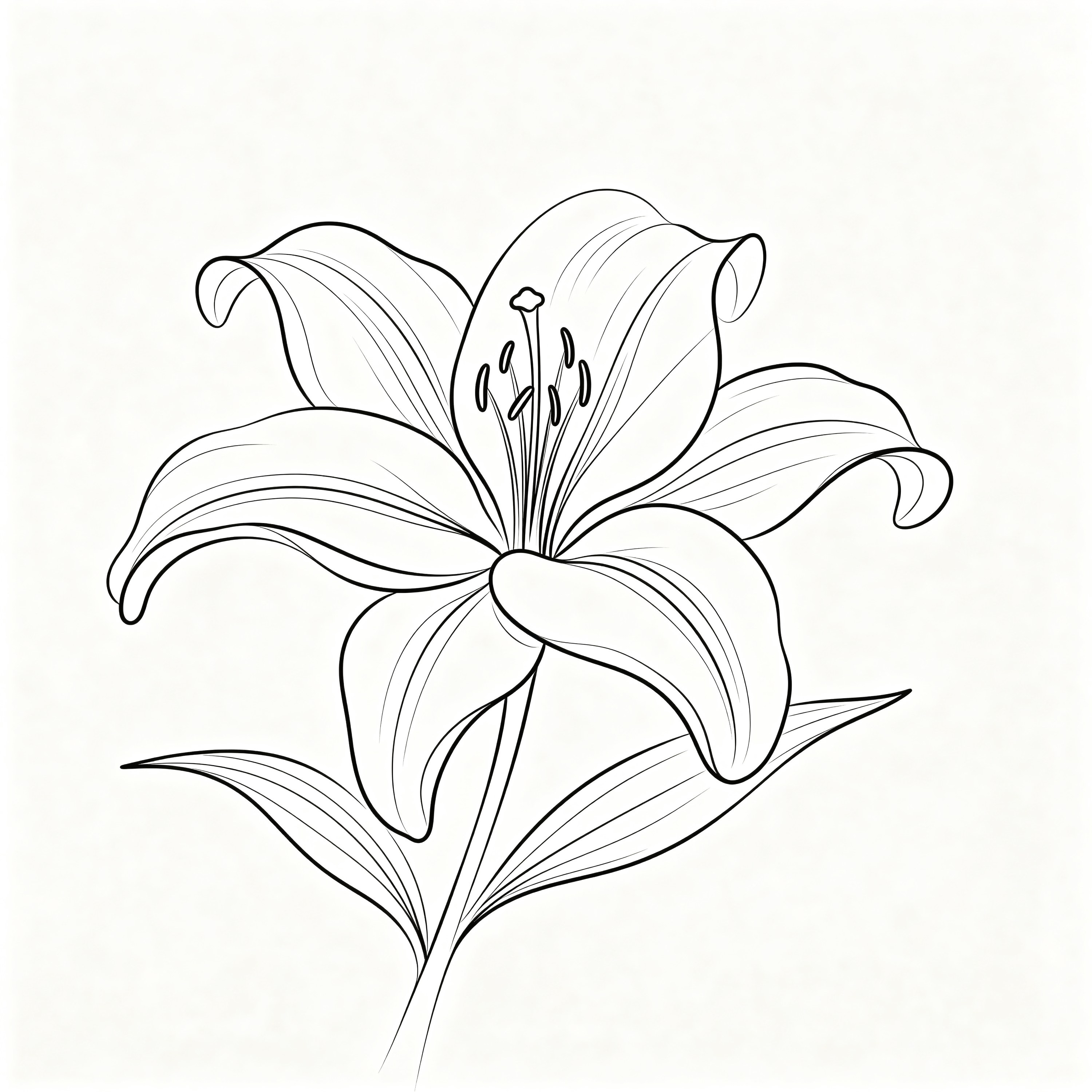Single-line Lily