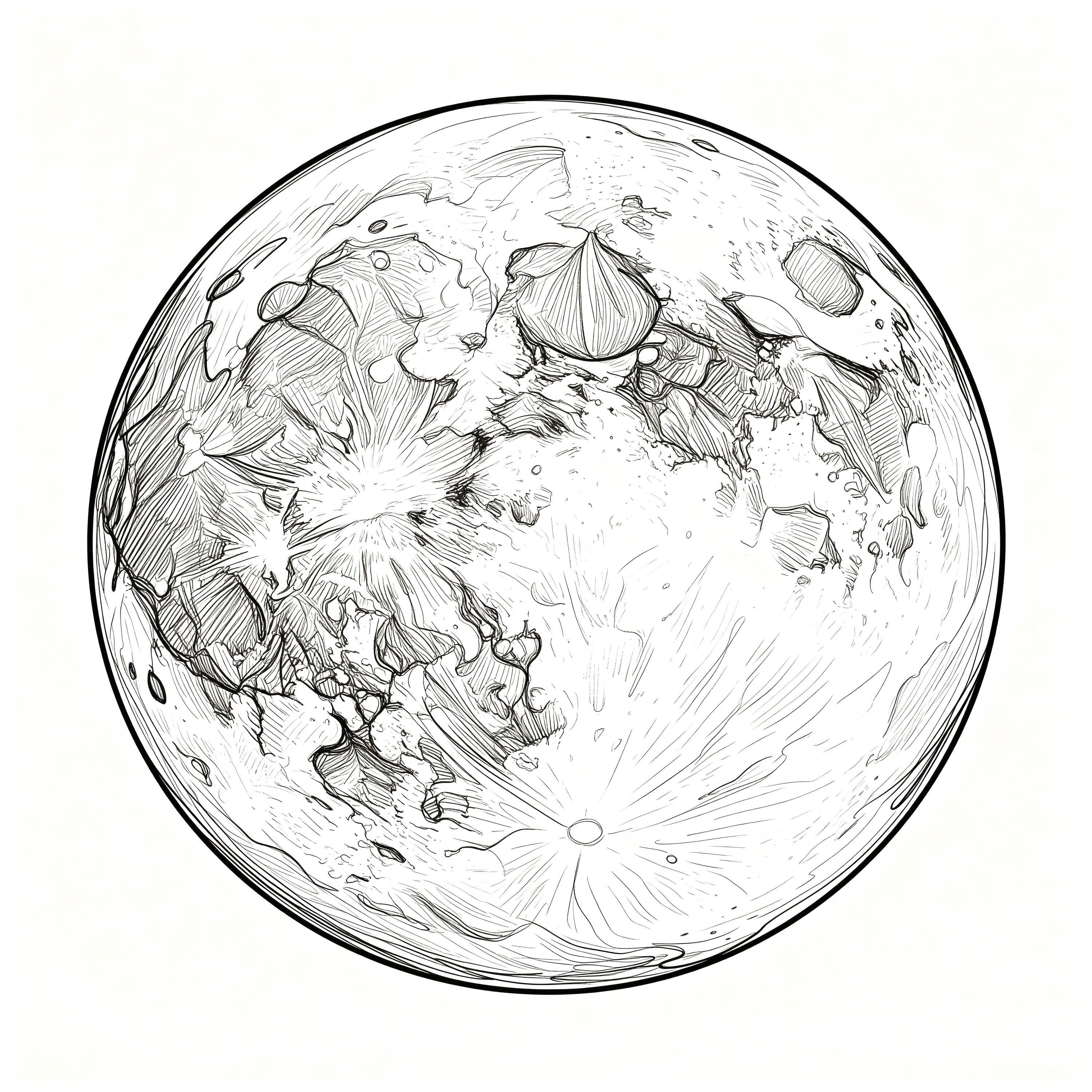 Single-line Moon