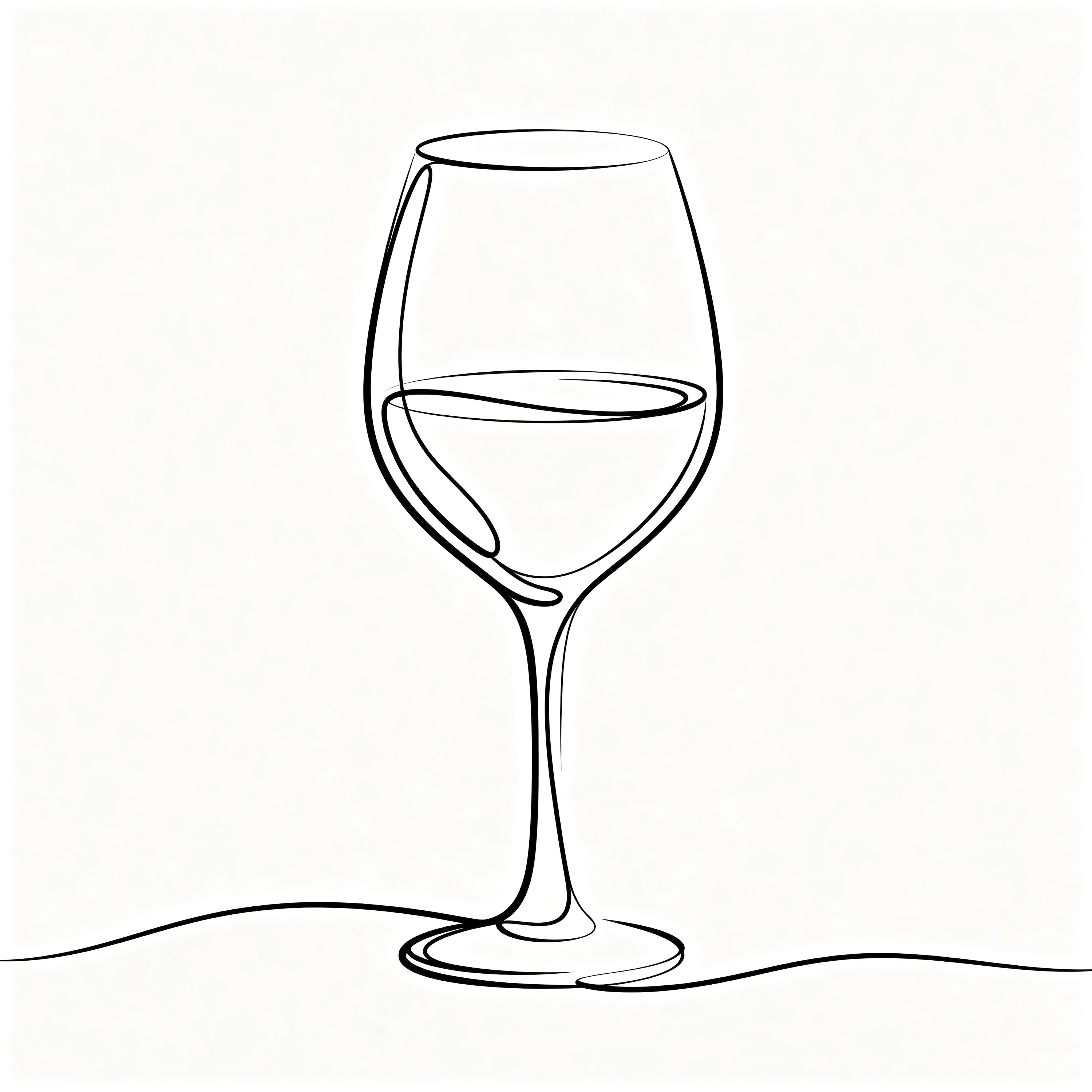 Single-line Wine Glass