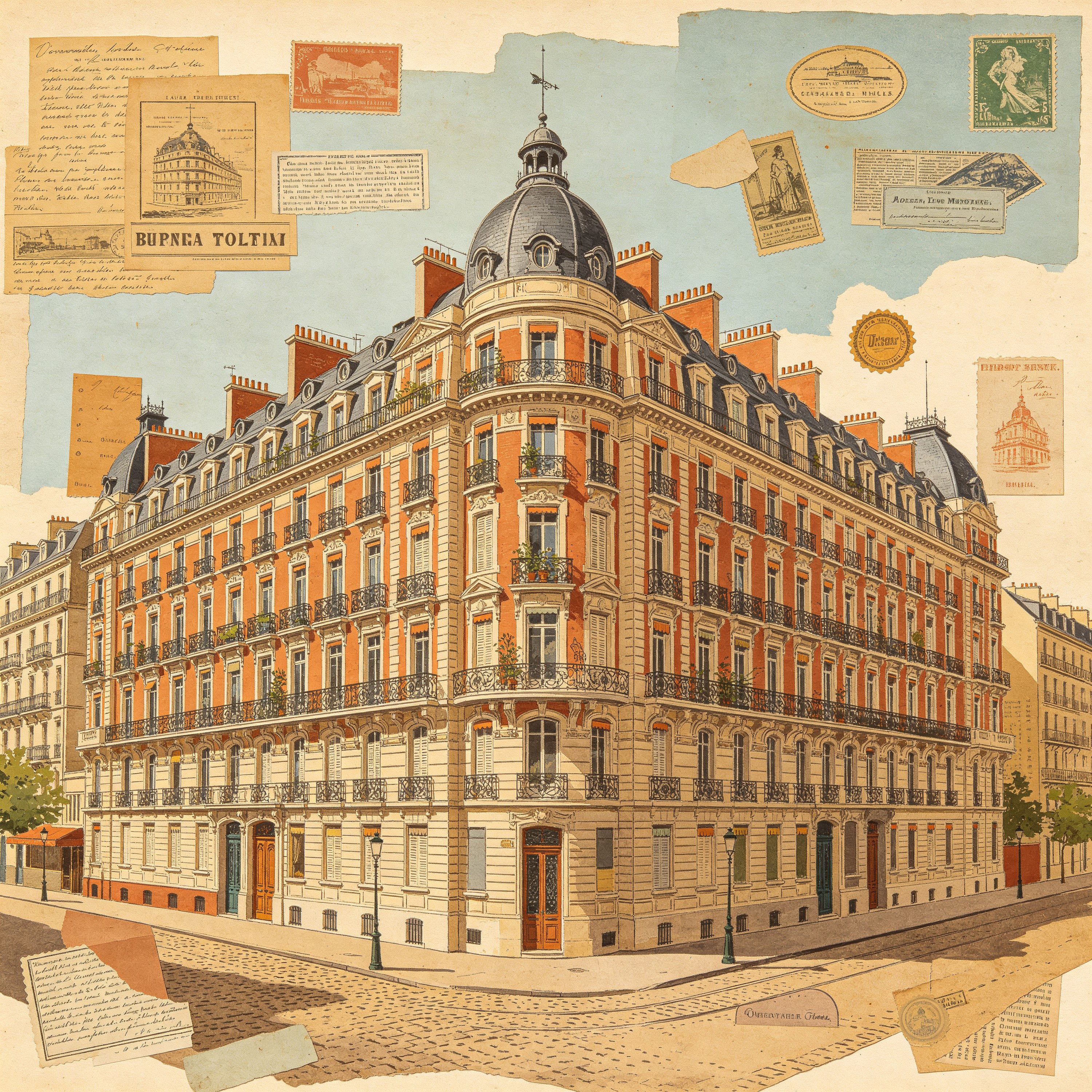Collage Vintage Architecture