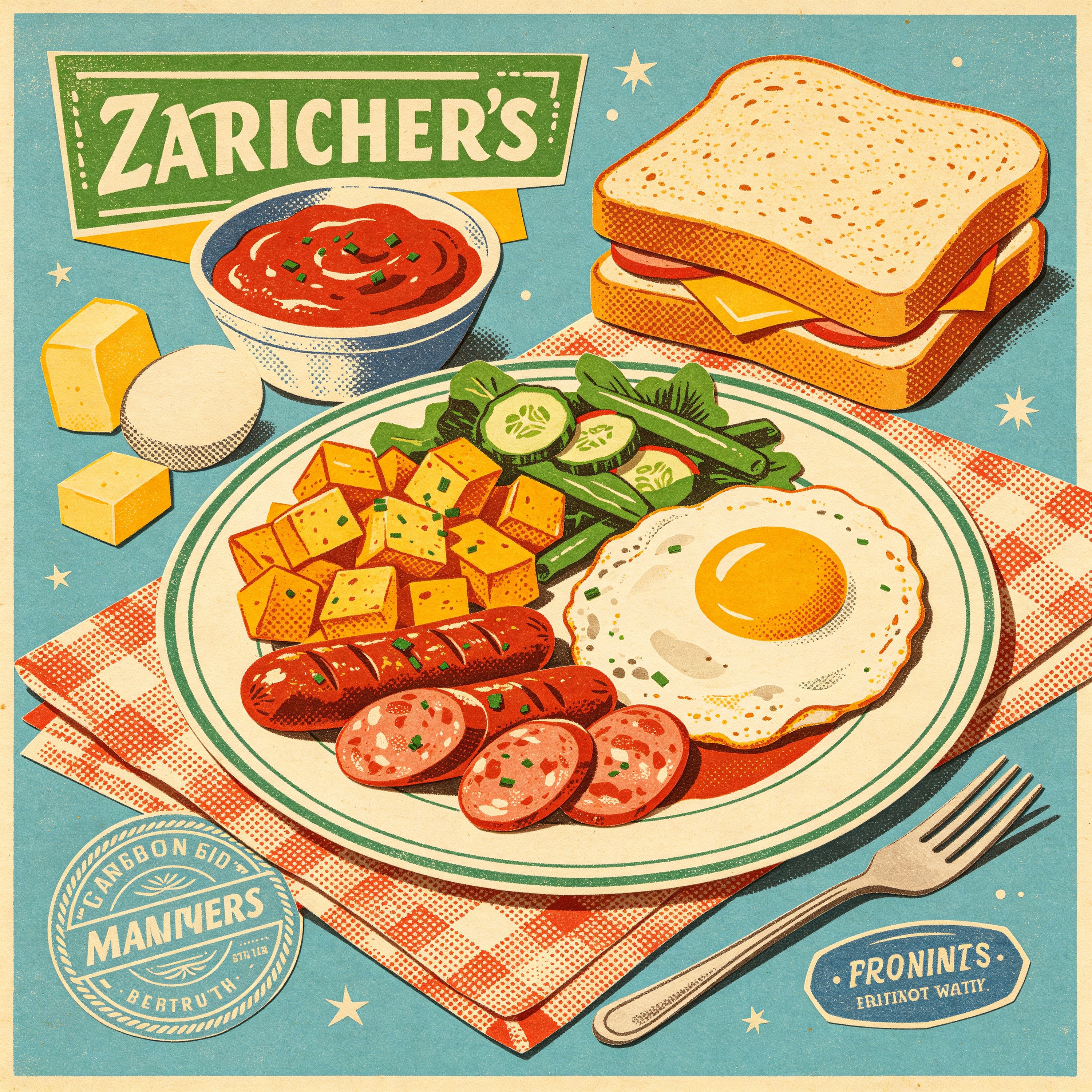 Collage Vintage Food
