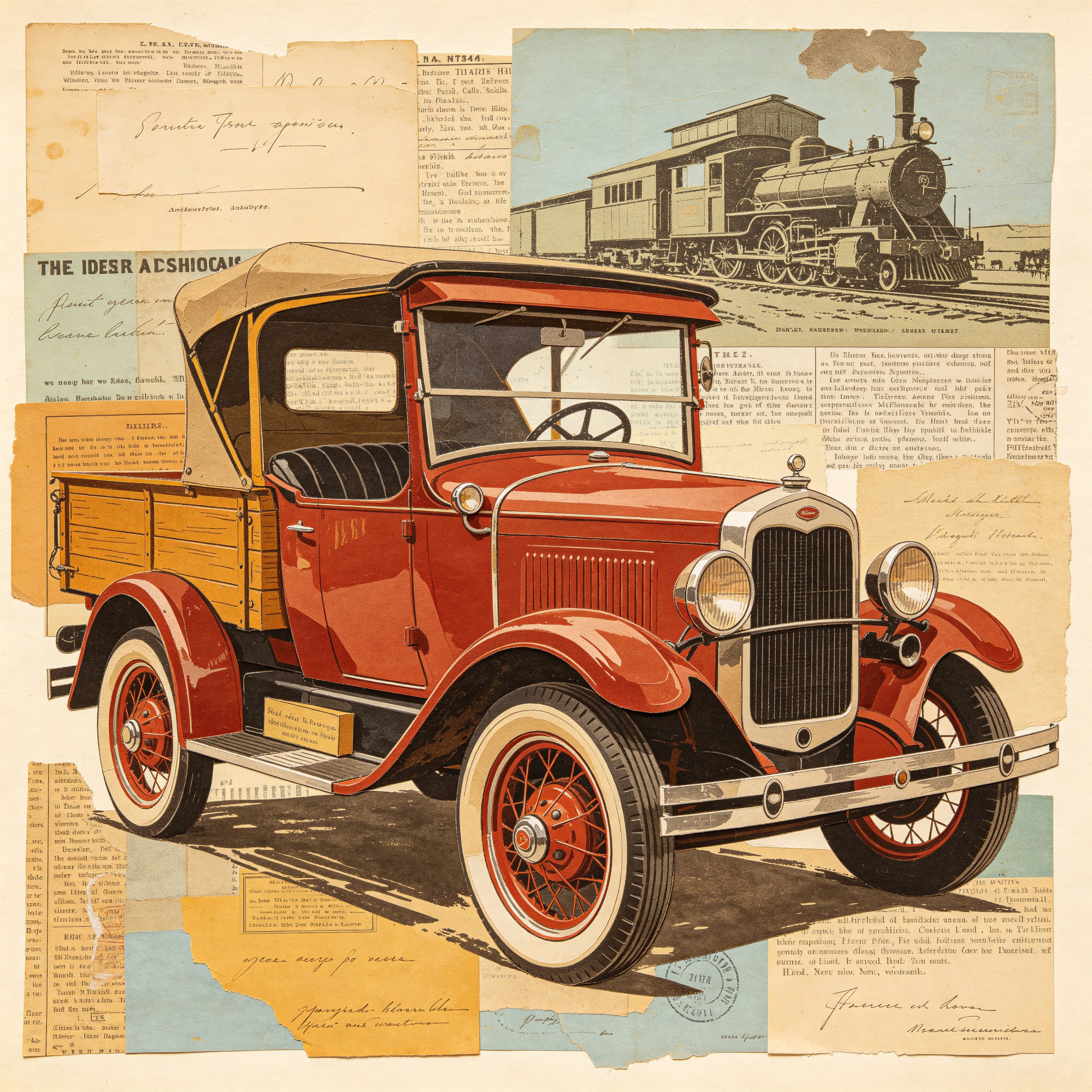Collage Vintage Transport