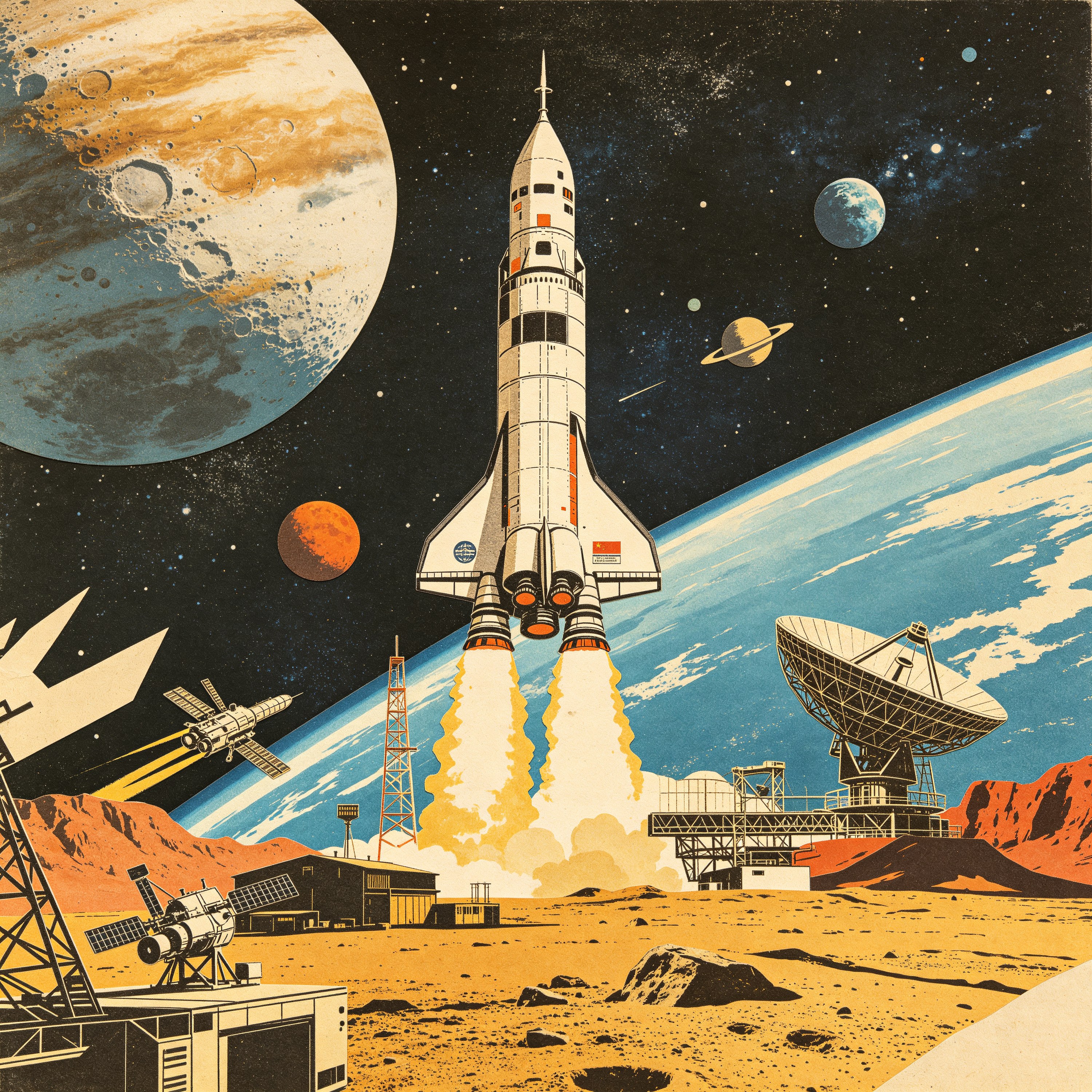 Collage Vintage Space