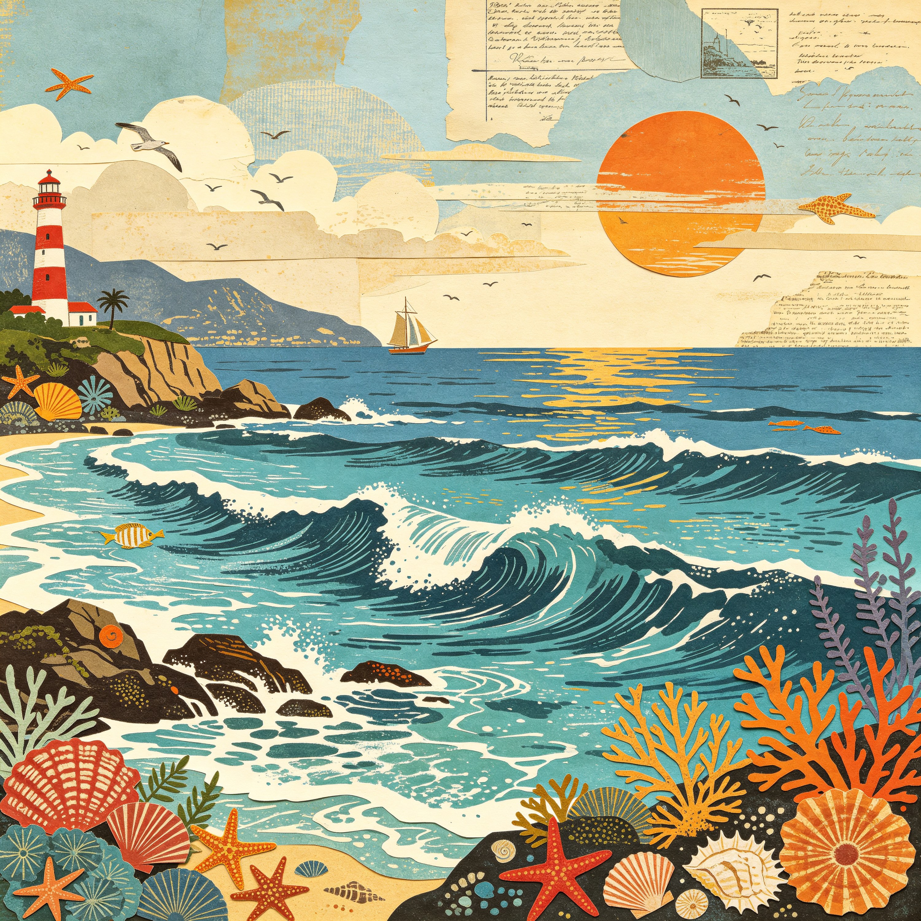 Collage Vintage Ocean