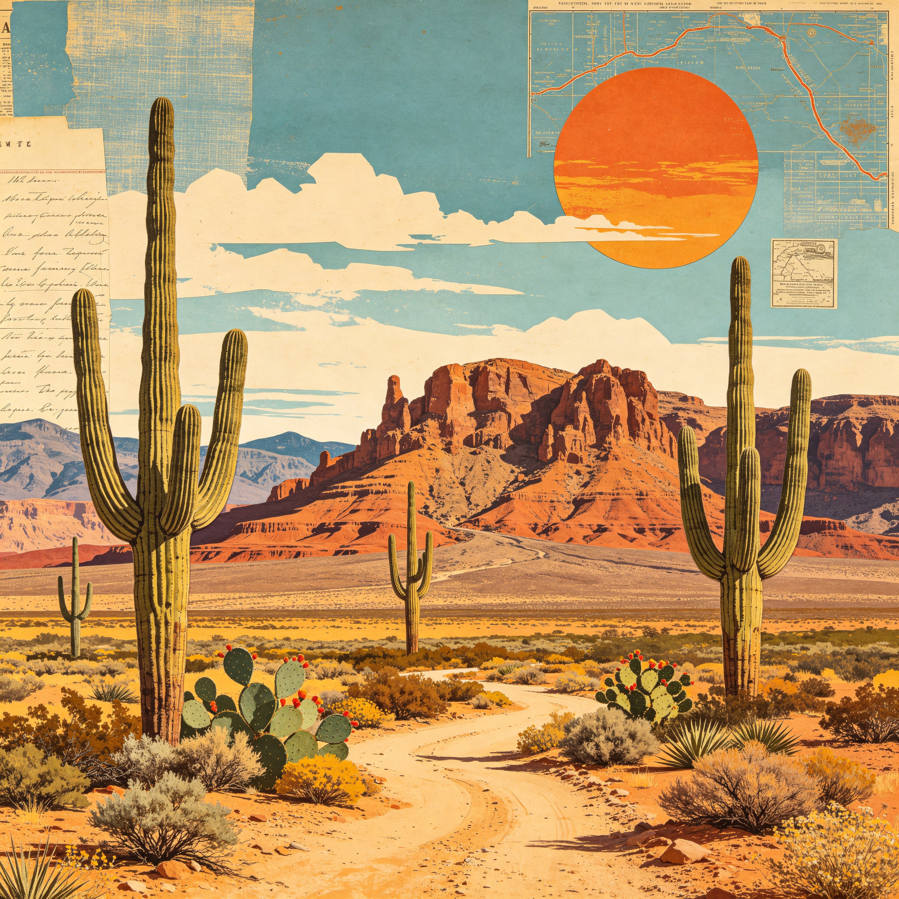 Collage Vintage Desert