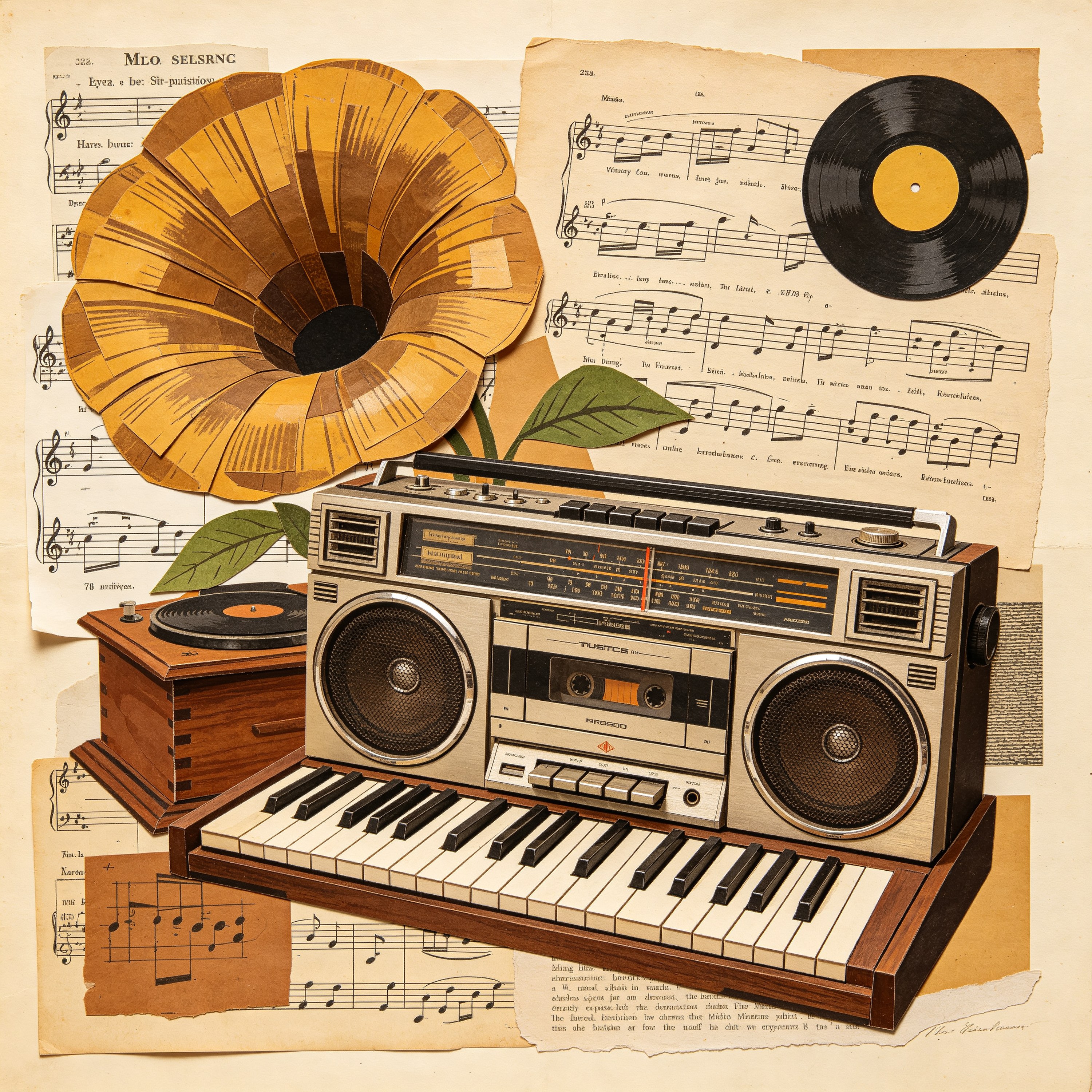 Collage Vintage Music