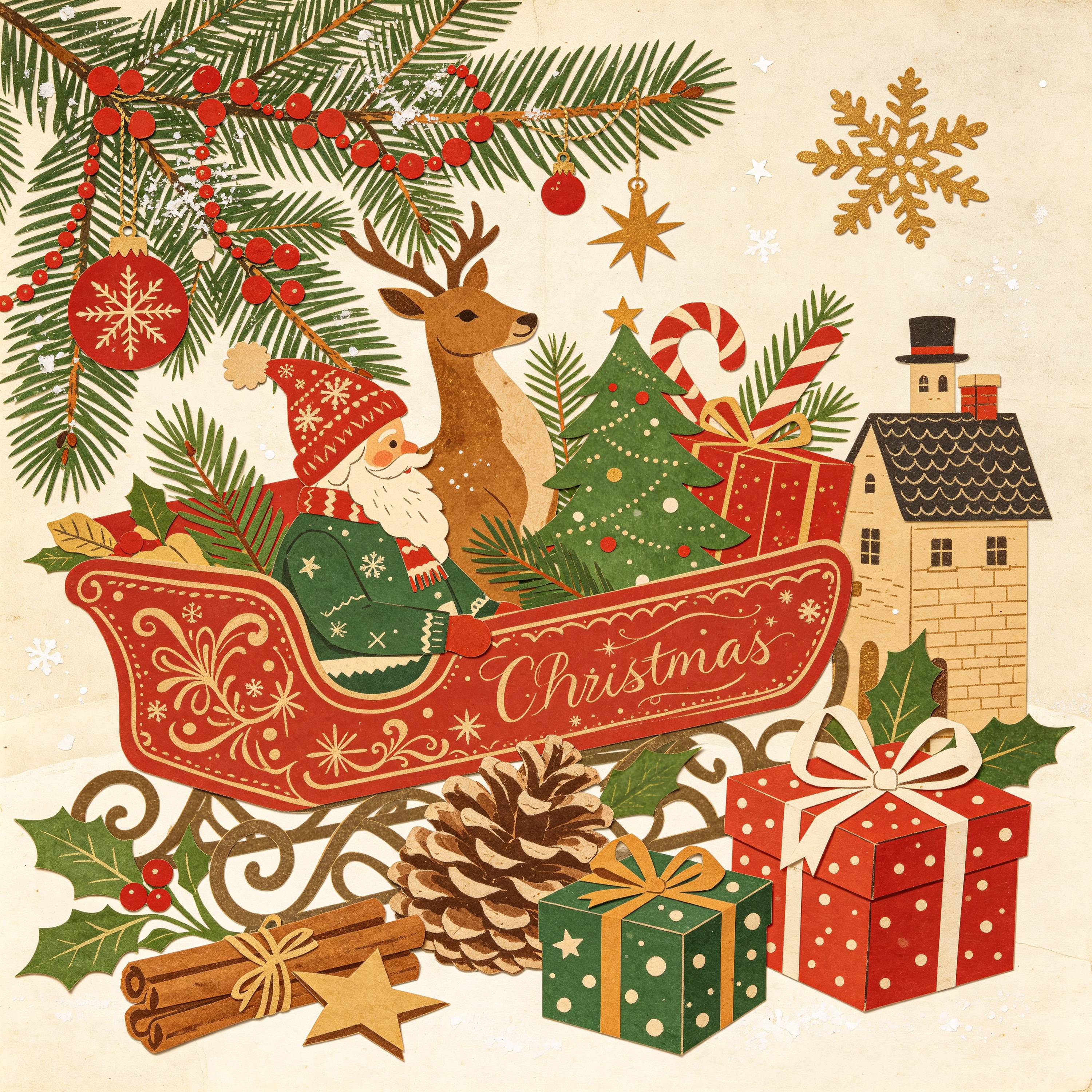 Collage Vintage Holiday
