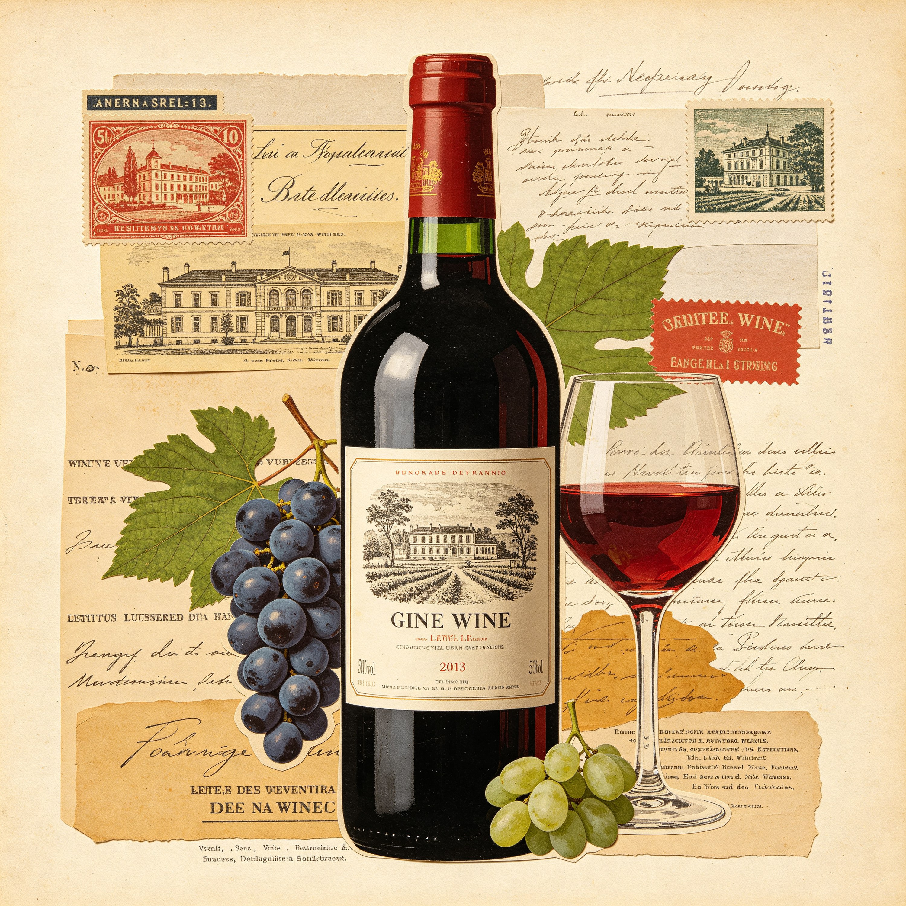 Collage Vintage Liquor