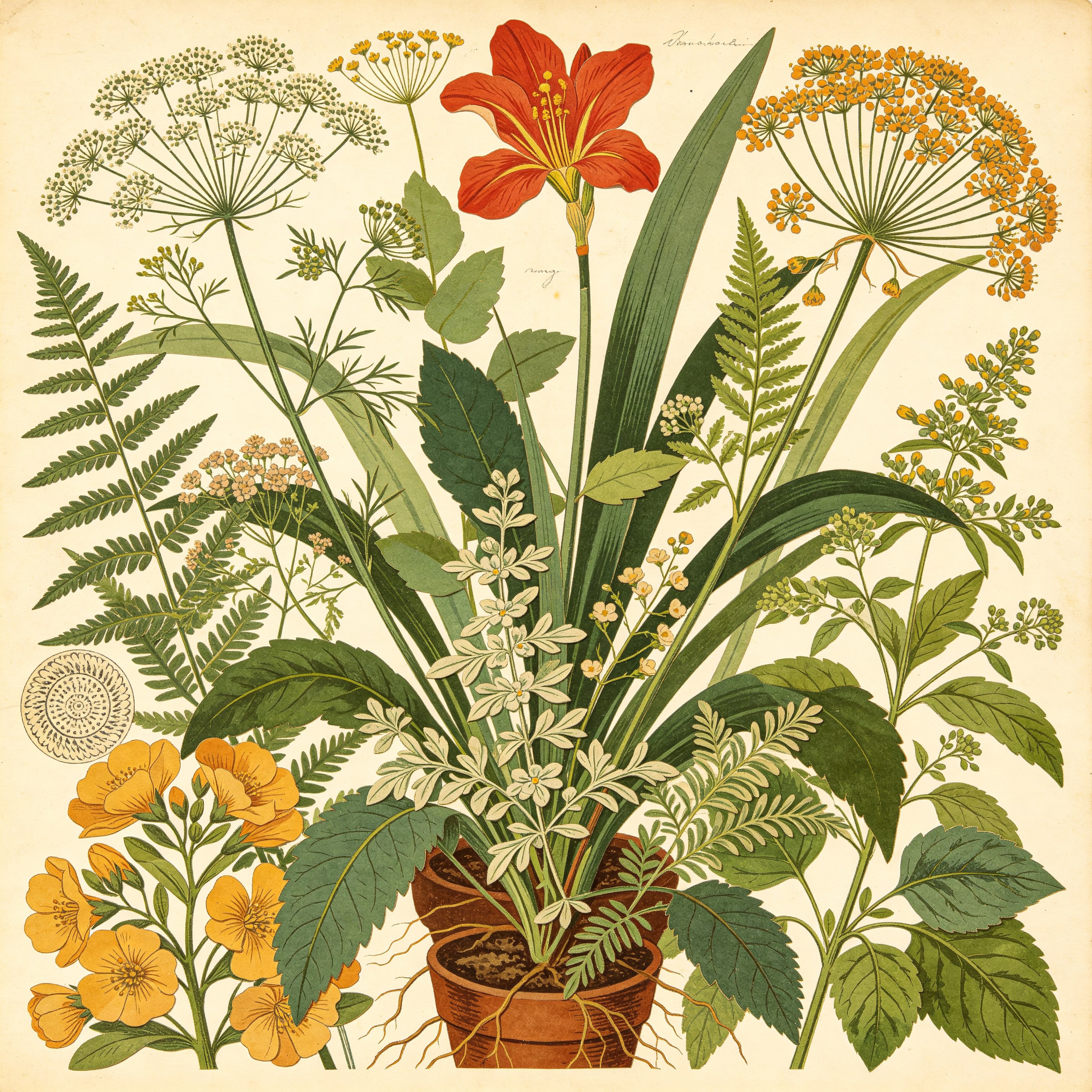 Collage Vintage Plant