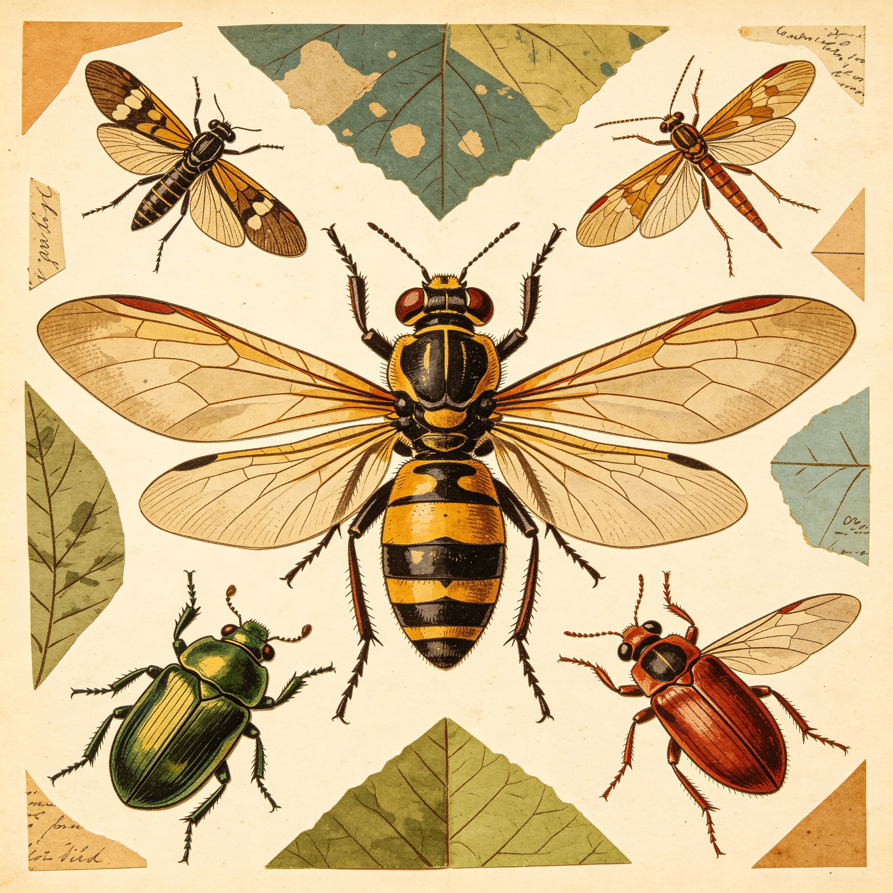 Collage Vintage Insect