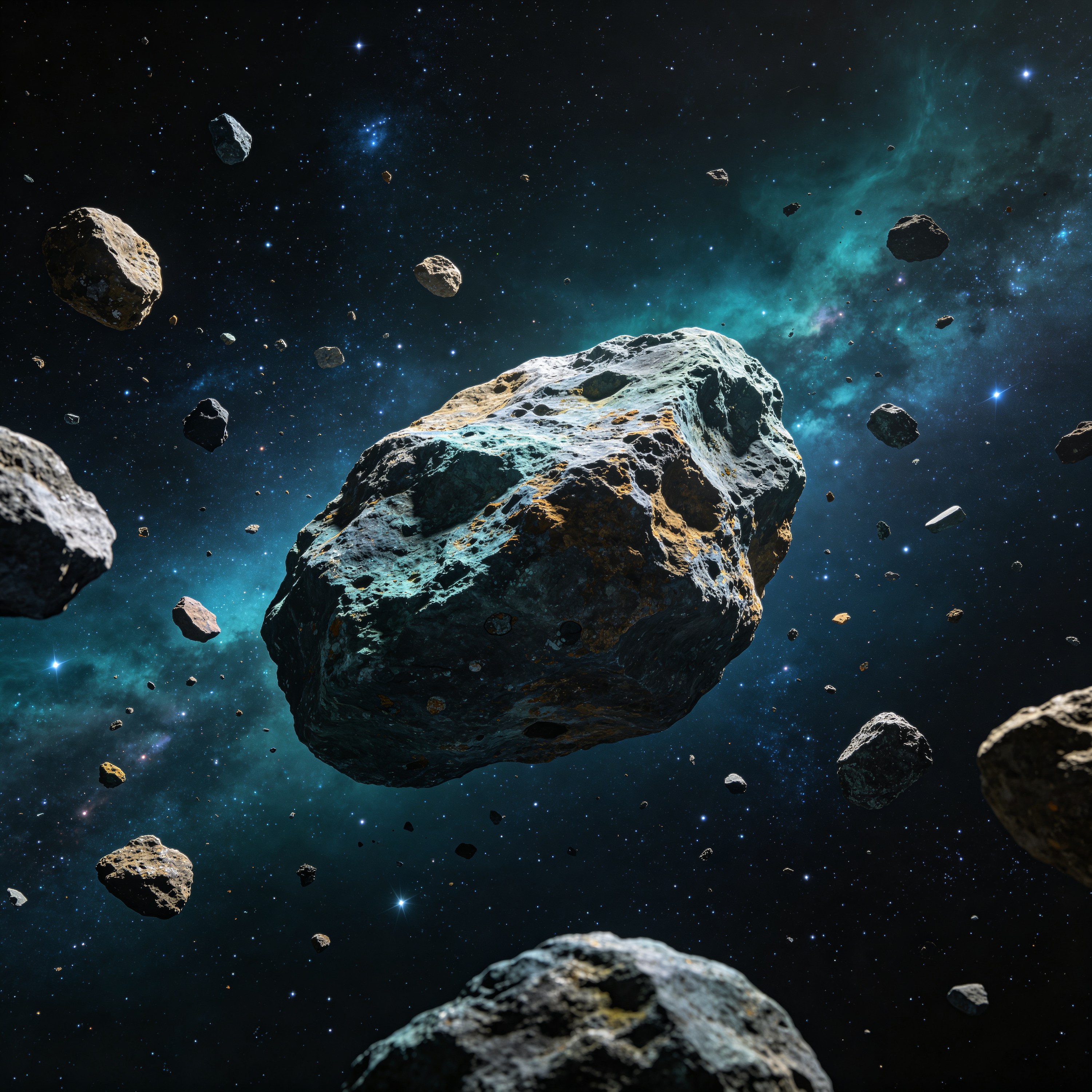 Space Asteroid Belt